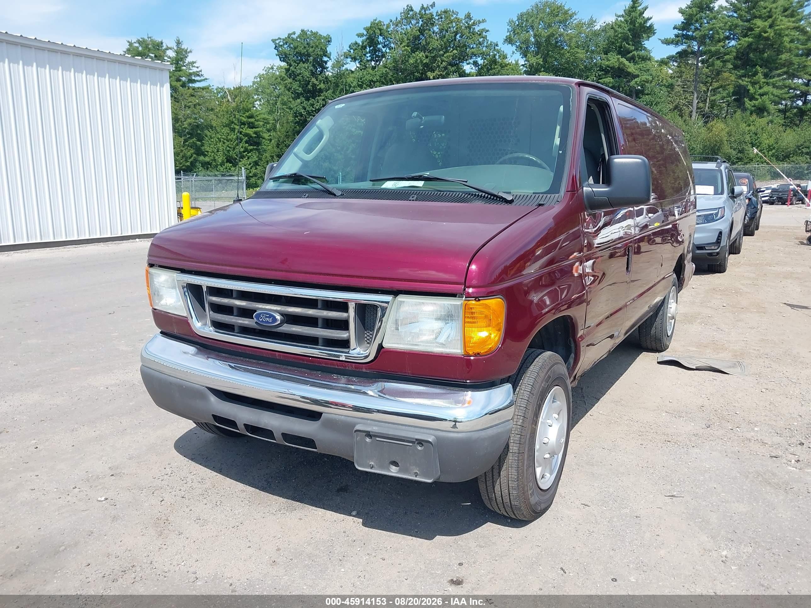 2005 Ford E-250 Commercial/recreational Red vin: 1FTNS24L95HB42713