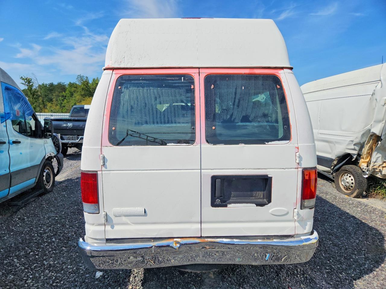 2008 Ford Econoline E250 Van White vin: 1FTNS24W18DB51489