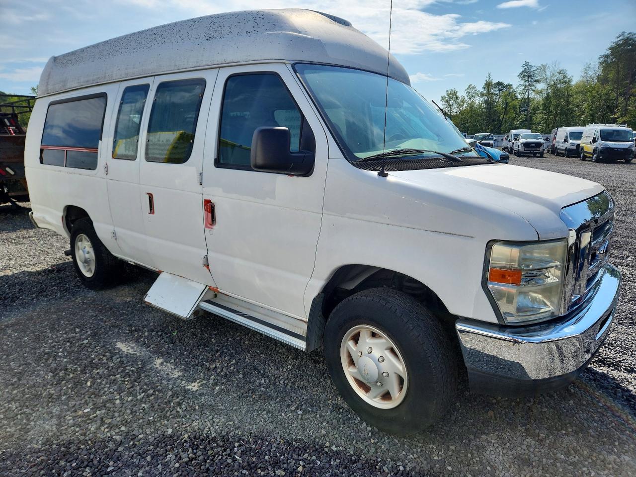 2008 Ford Econoline E250 Van White vin: 1FTNS24W18DB51489