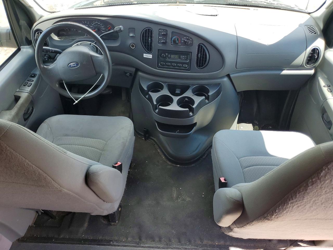 2008 Ford Econoline E250 Van White vin: 1FTNS24W18DB51489