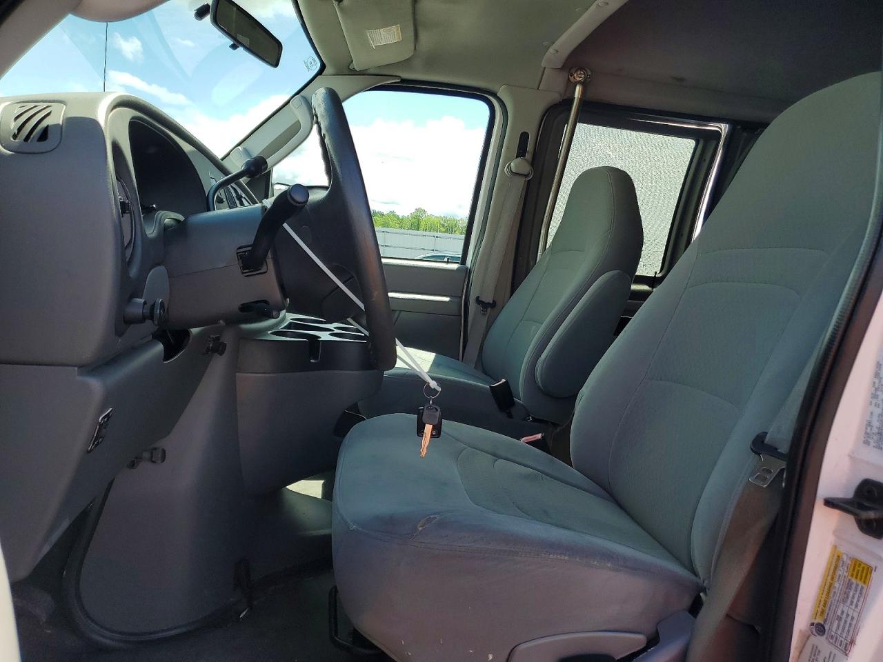 2008 Ford Econoline E250 Van White vin: 1FTNS24W18DB51489