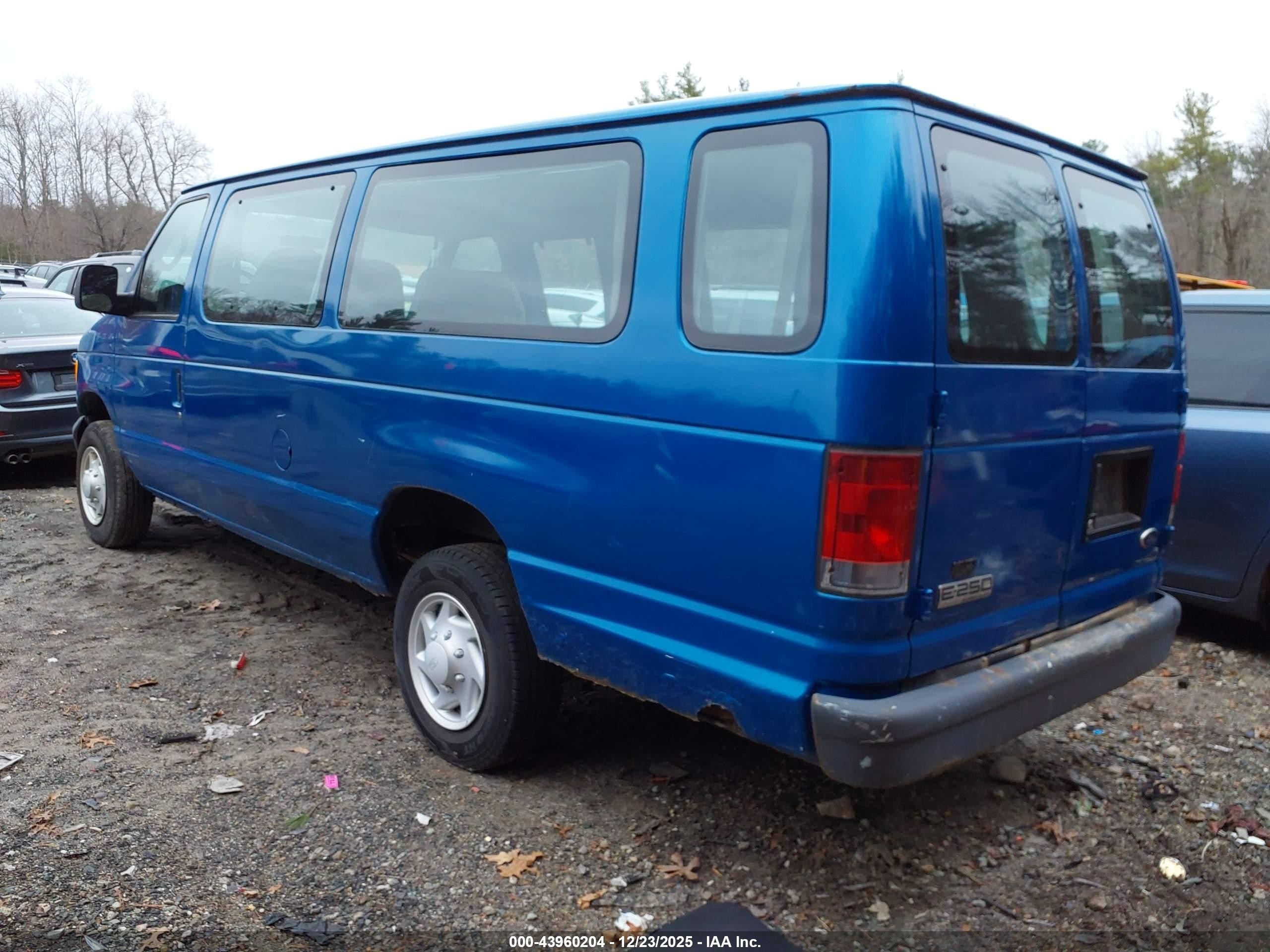 2007 Ford E-250 Commercial/recreational Blue vin: 1FTNS24W27DB24638