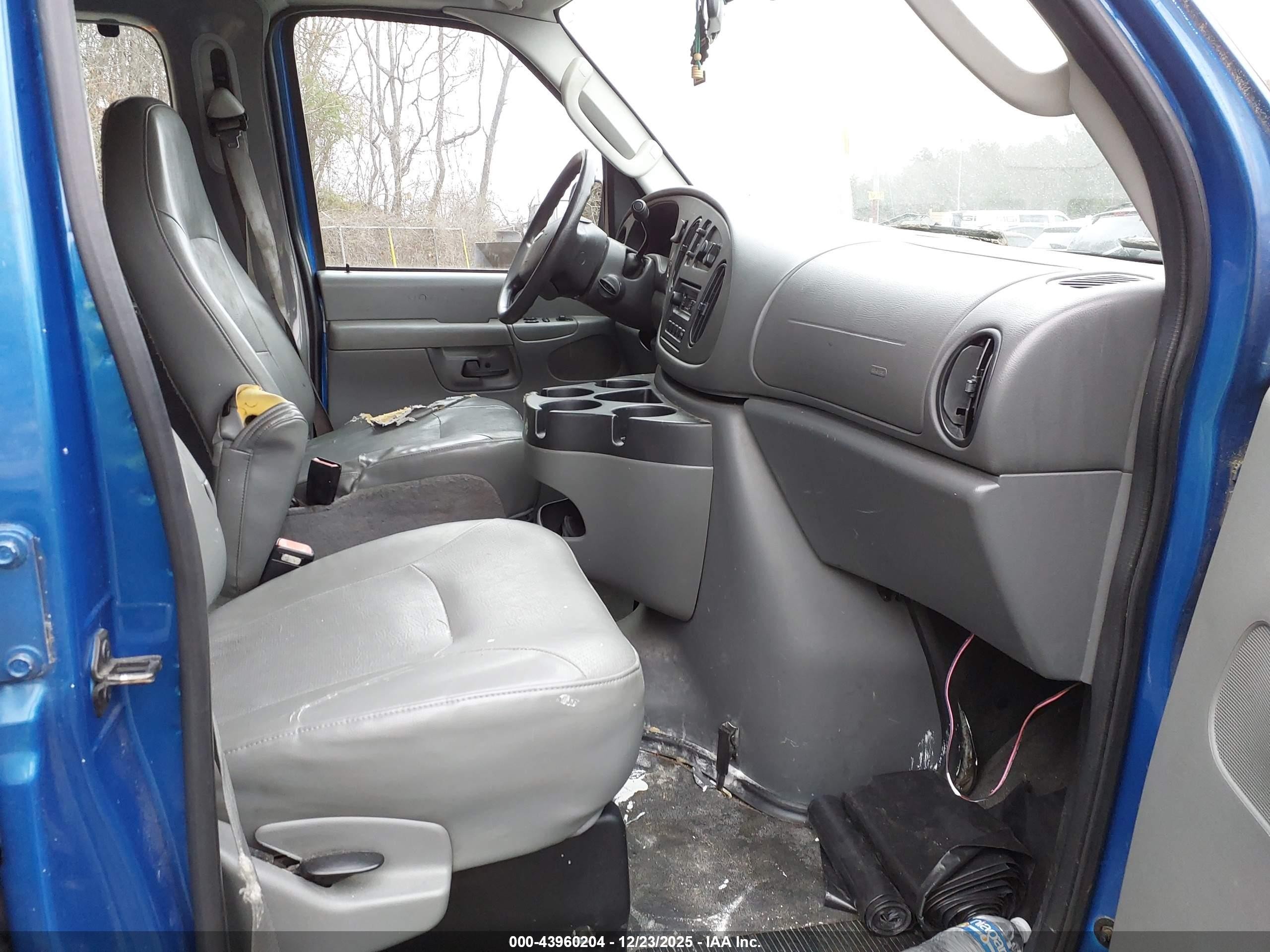 2007 Ford E-250 Commercial/recreational Blue vin: 1FTNS24W27DB24638