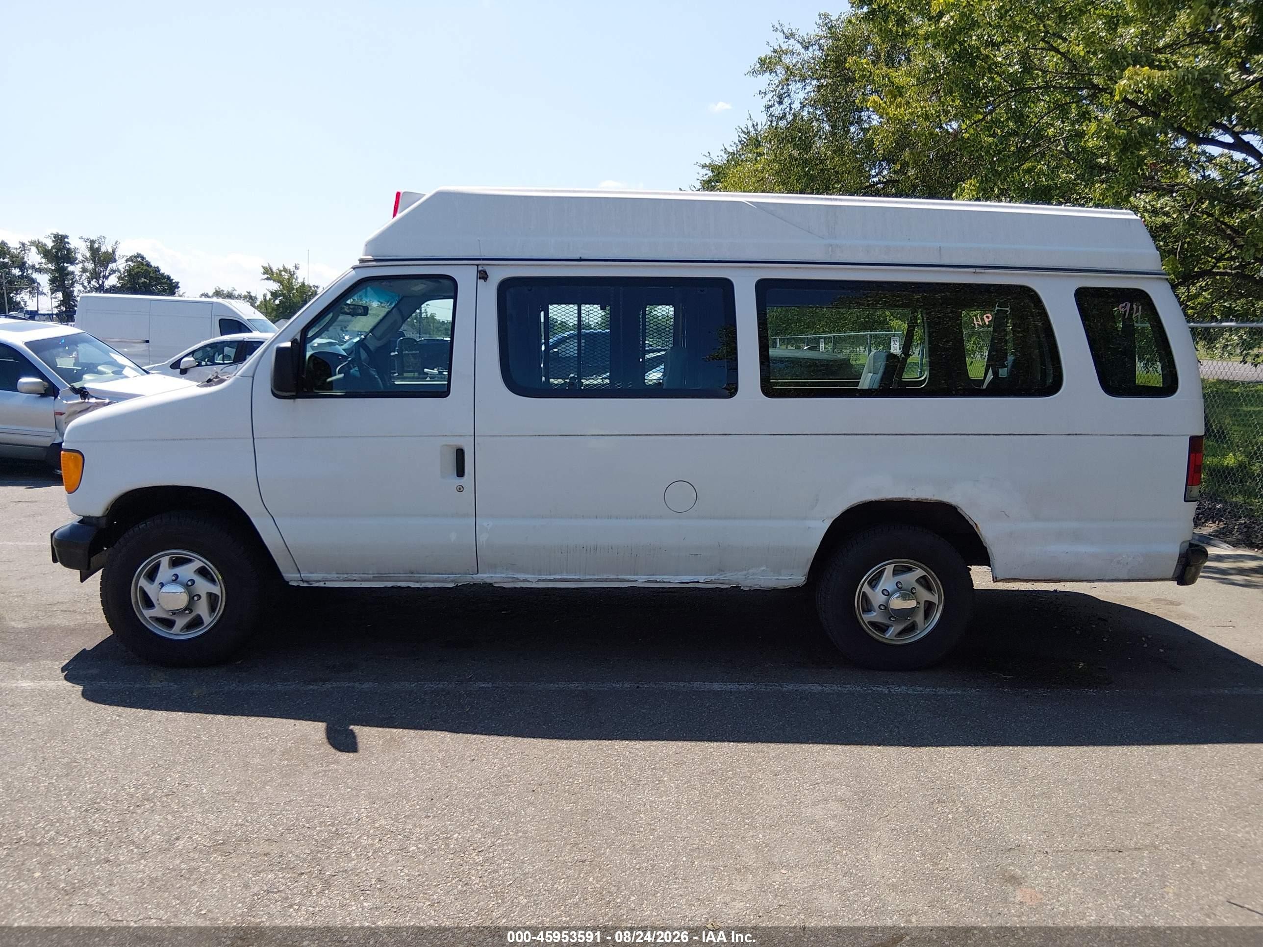 2007 Ford E-250 Commercial/recreational White vin: 1FTNS24W37DA45642