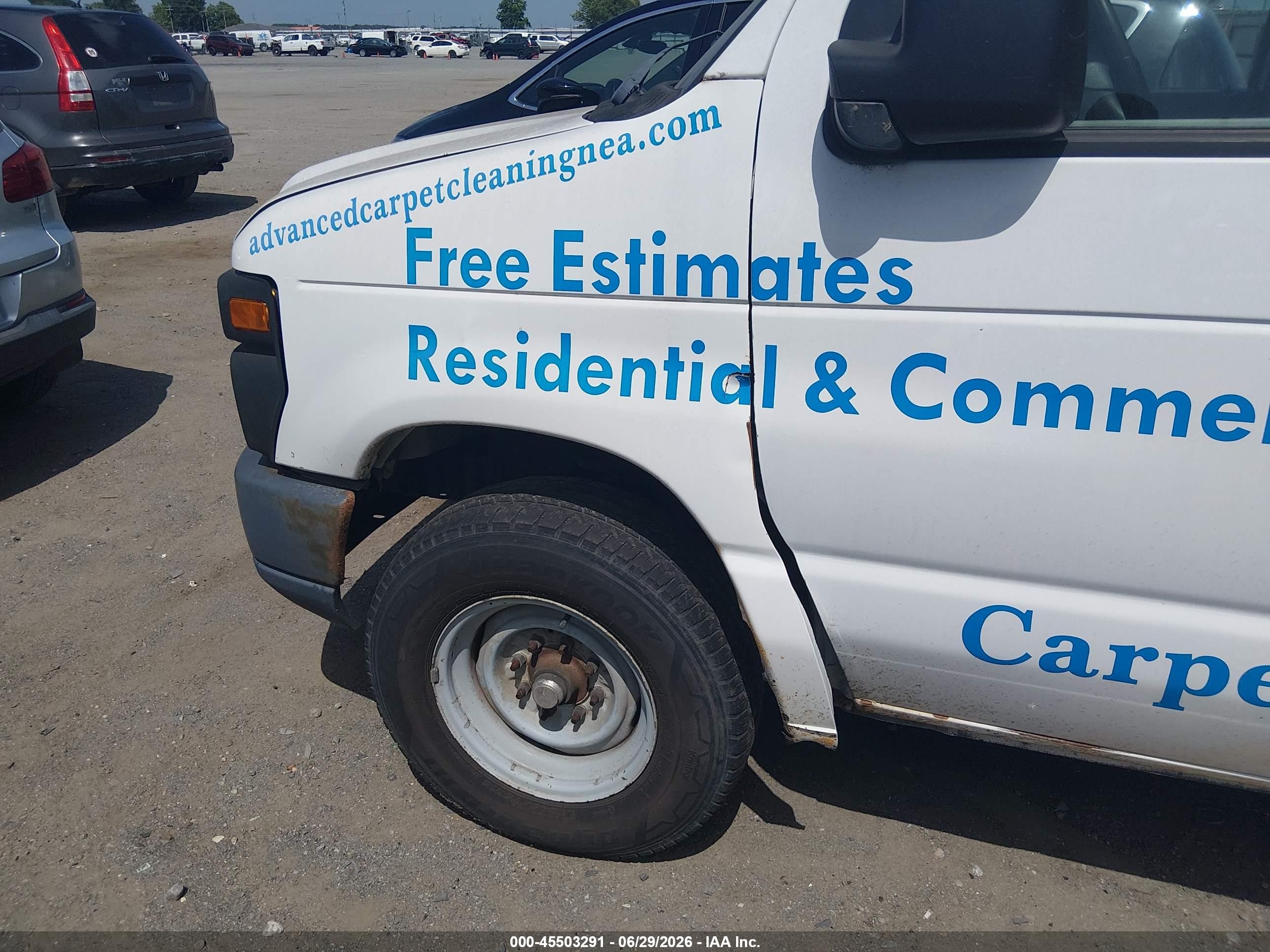 2012 Ford E-250 Commercial/recreational White vin: 1FTNS2EL0CDA85496