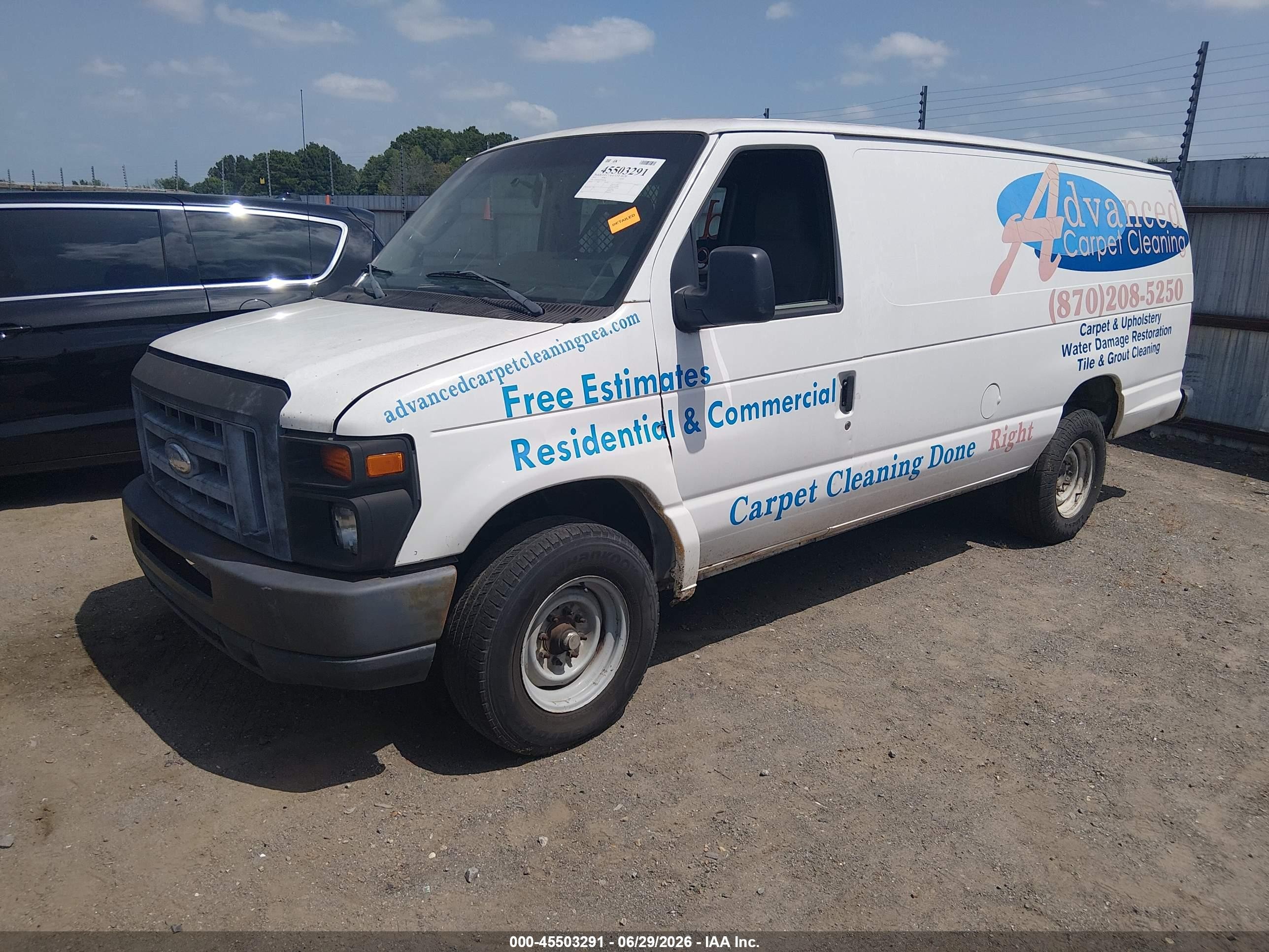 2012 Ford E-250 Commercial/recreational White vin: 1FTNS2EL0CDA85496