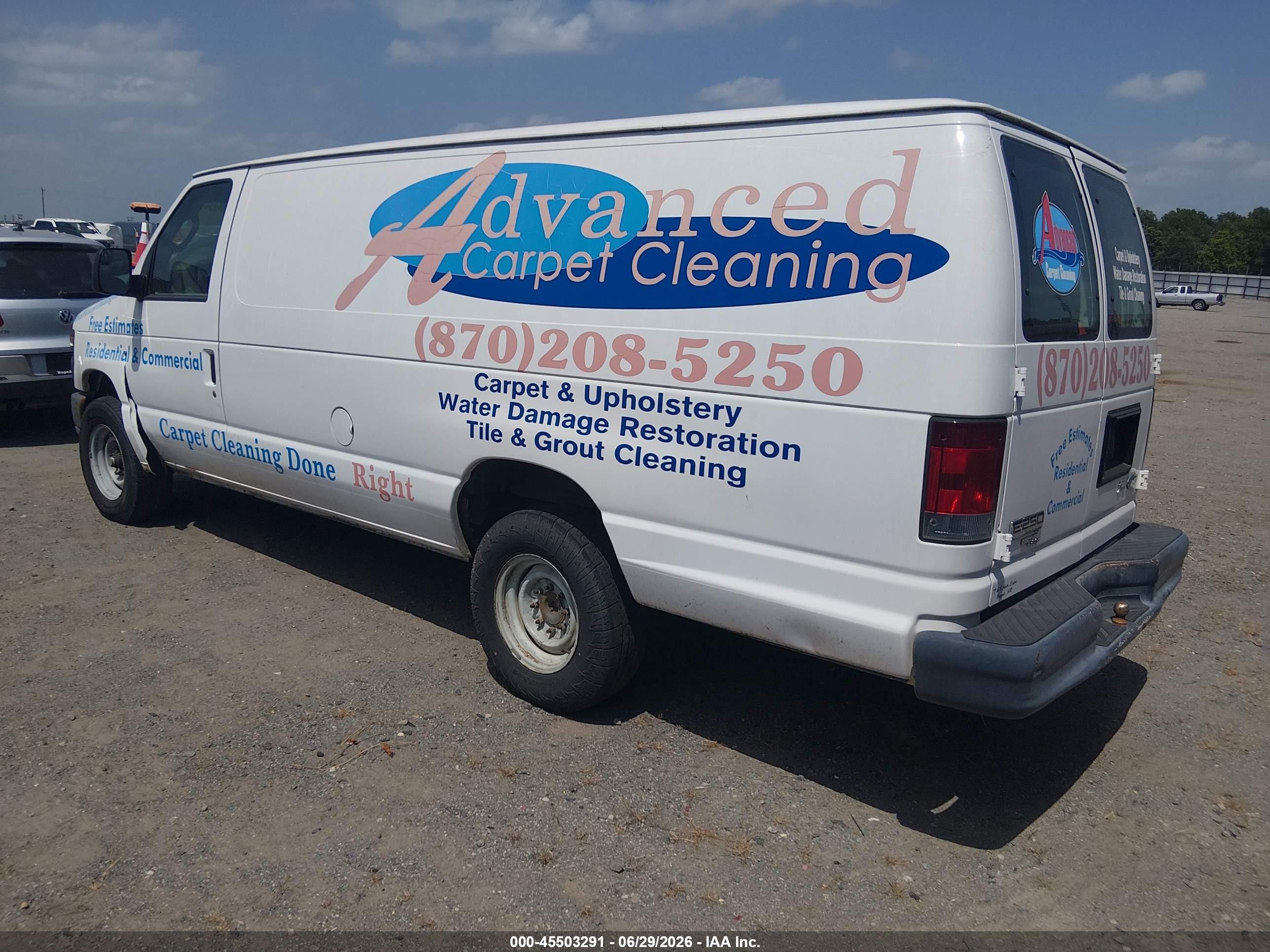 2012 Ford E-250 Commercial/recreational White vin: 1FTNS2EL0CDA85496