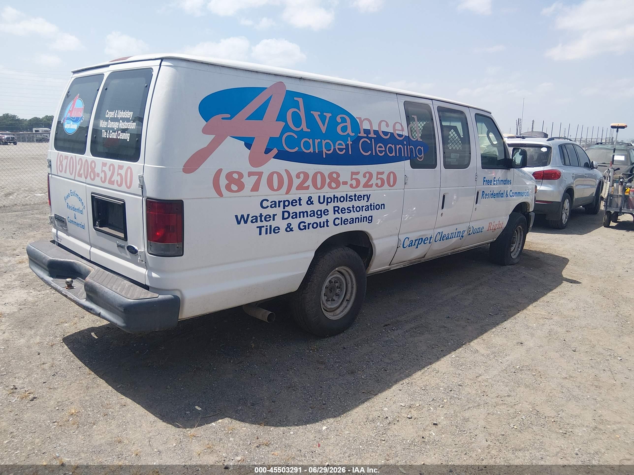 2012 Ford E-250 Commercial/recreational White vin: 1FTNS2EL0CDA85496