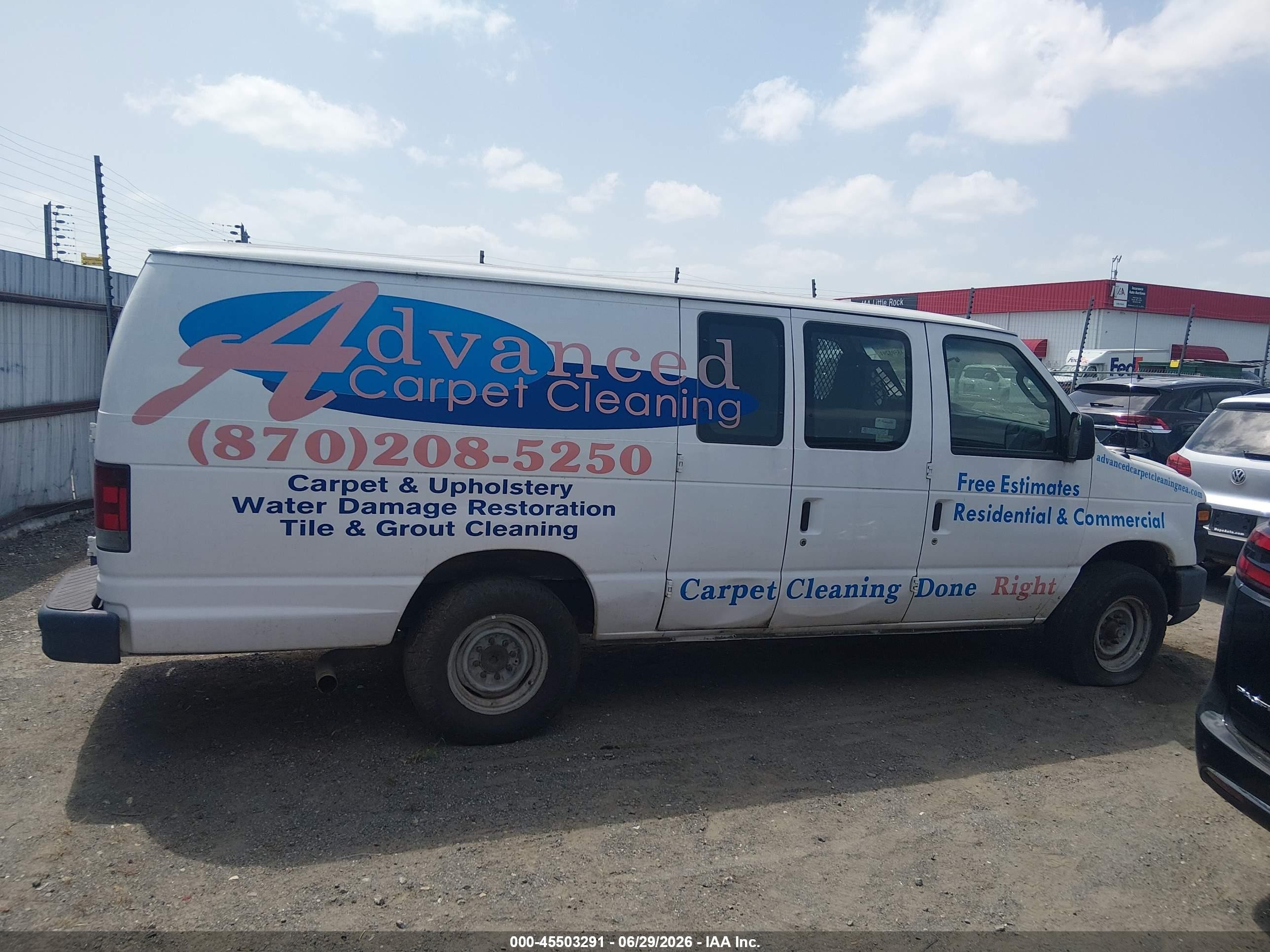 2012 Ford E-250 Commercial/recreational White vin: 1FTNS2EL0CDA85496