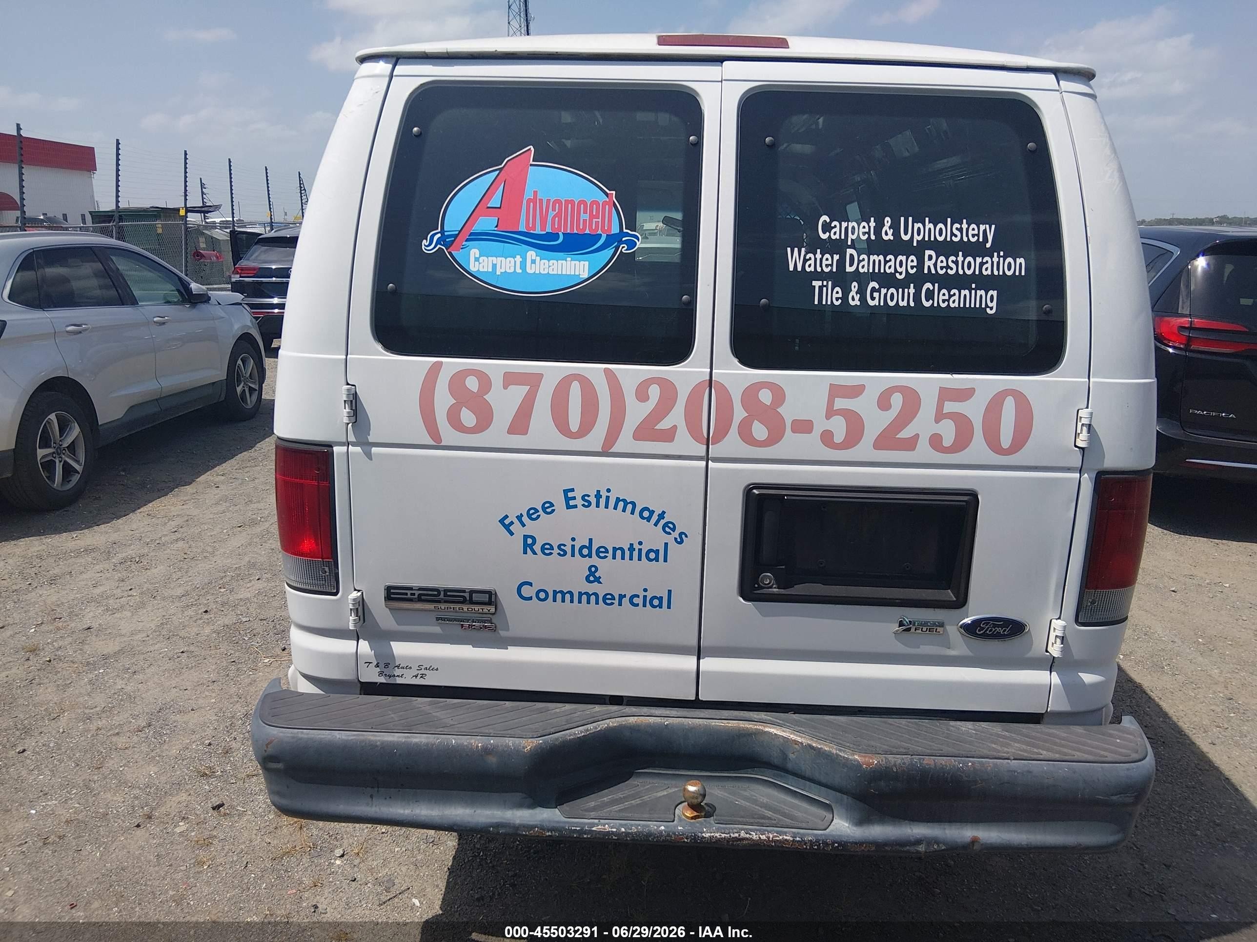 2012 Ford E-250 Commercial/recreational White vin: 1FTNS2EL0CDA85496