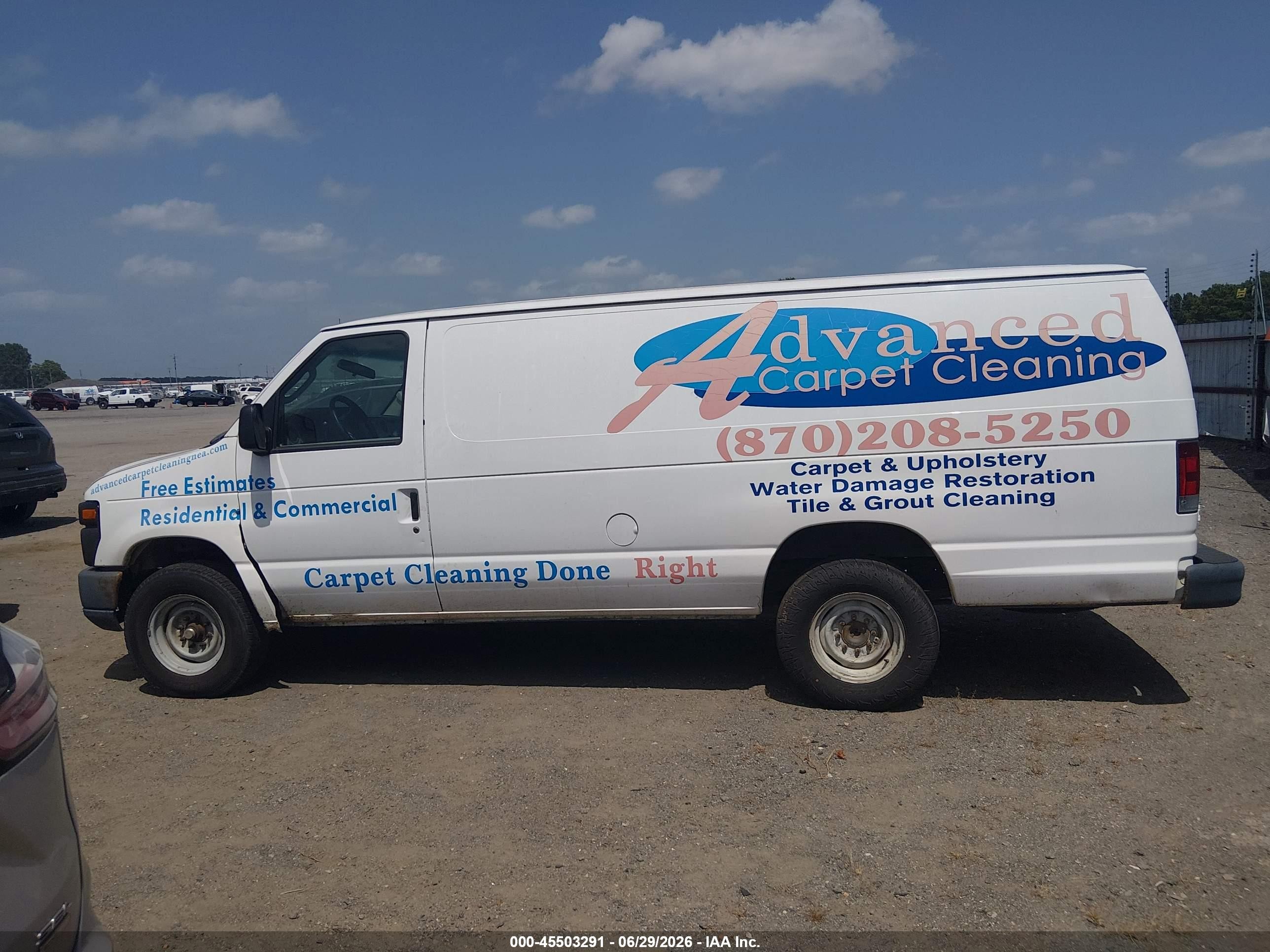 2012 Ford E-250 Commercial/recreational White vin: 1FTNS2EL0CDA85496