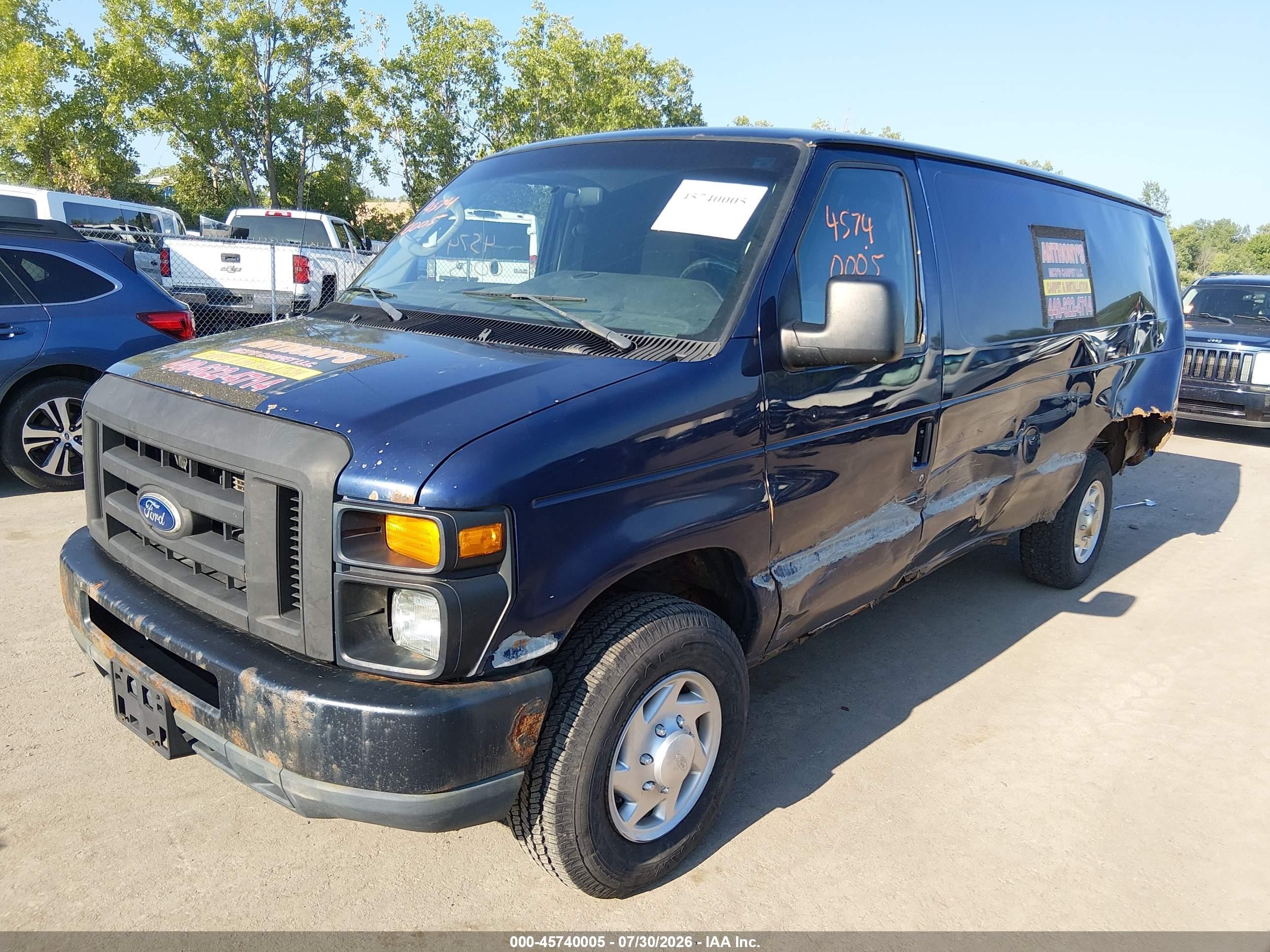 2010 Ford E-250 Commercial/recreational Синий vin: 1FTNS2EL7ADA94290