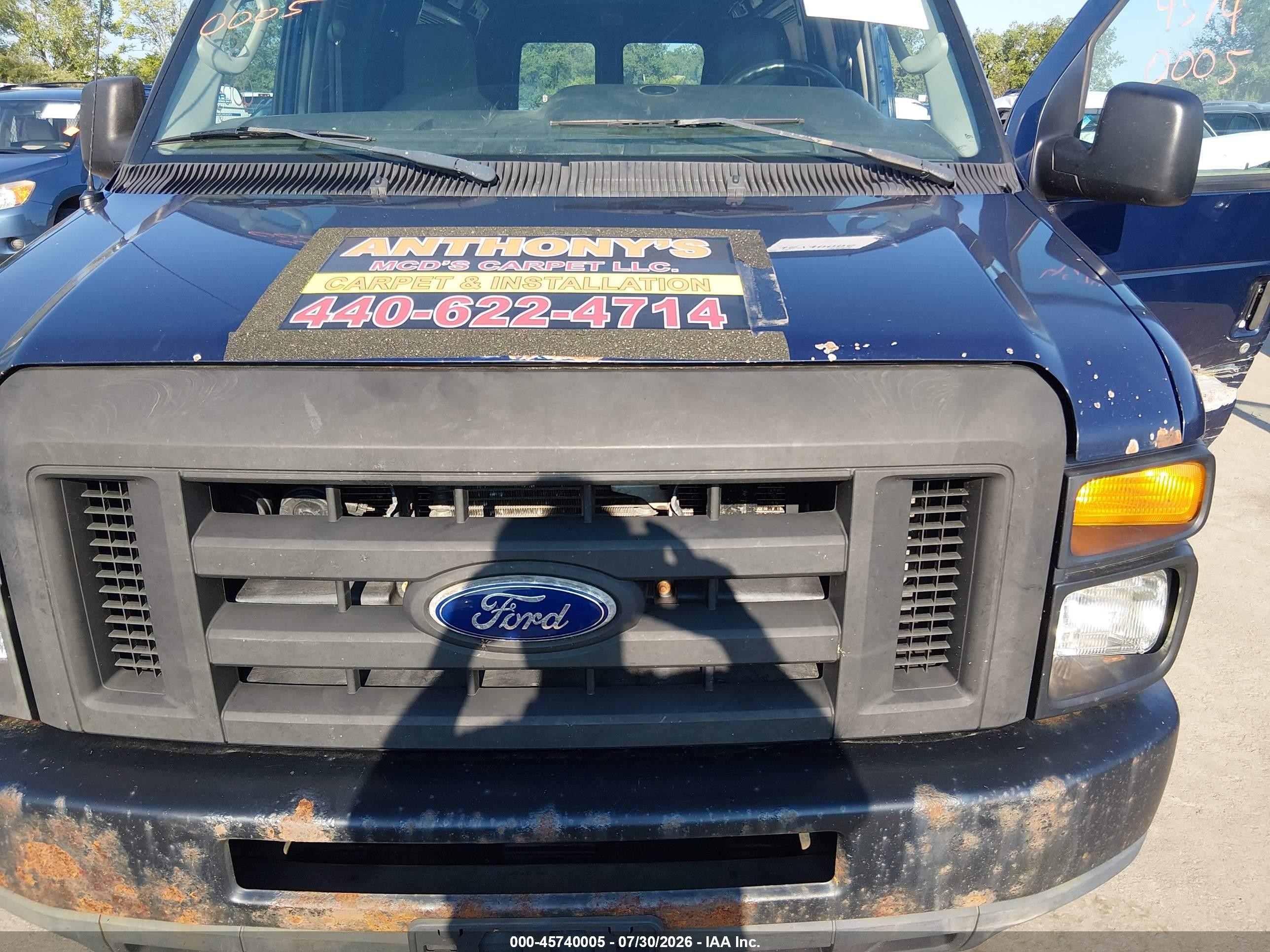 2010 Ford E-250 Commercial/recreational Синий vin: 1FTNS2EL7ADA94290