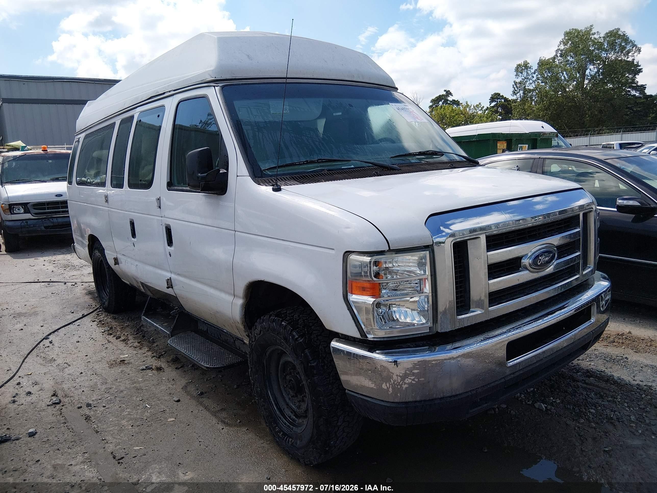 2012 Ford E-250 Commercial Белый vin: 1FTNS2EW4CDB18316