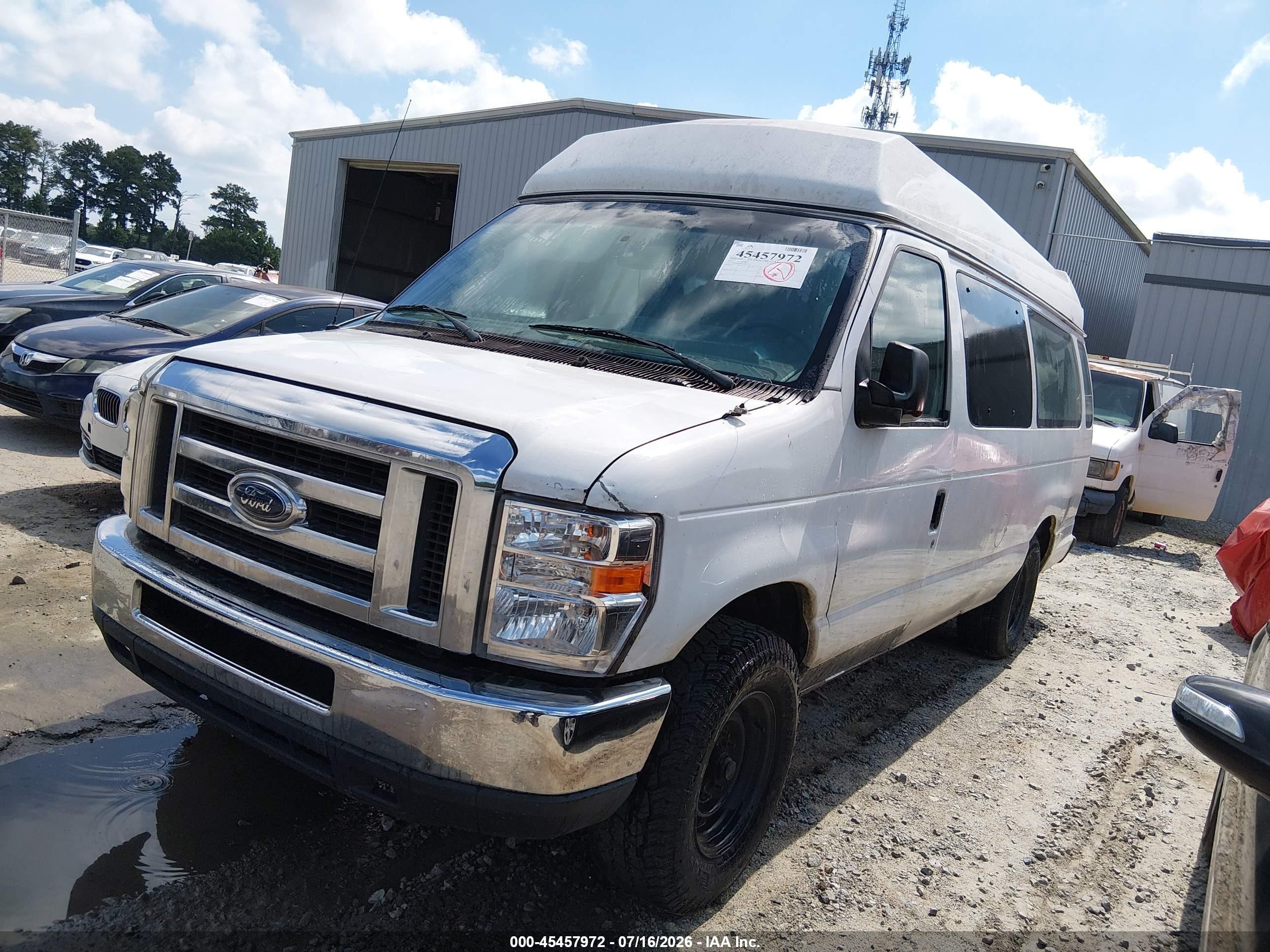 2012 Ford E-250 Commercial Белый vin: 1FTNS2EW4CDB18316
