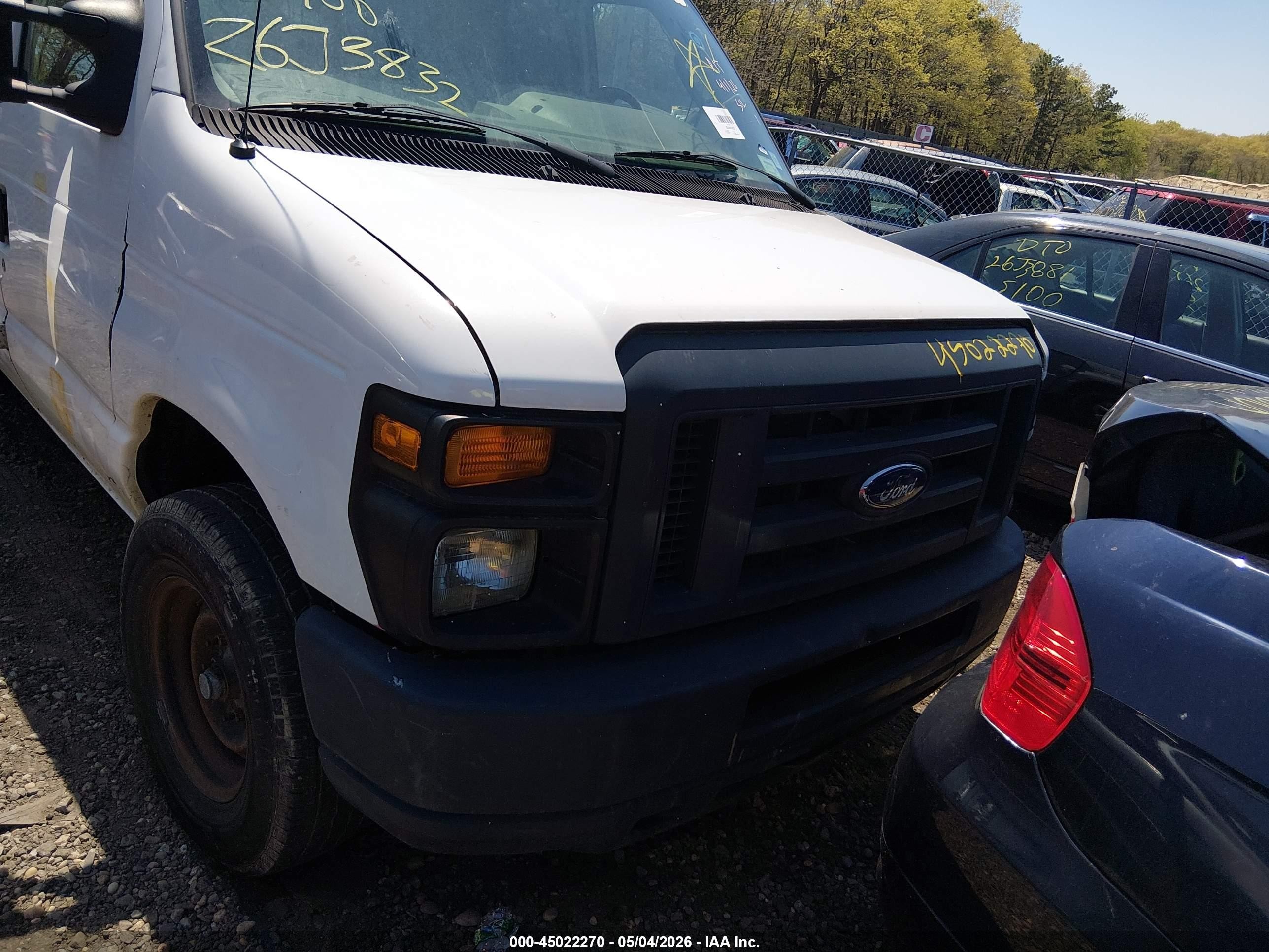 2013 Ford E-250 Commercial White vin: 1FTNS2EW4DDB29107