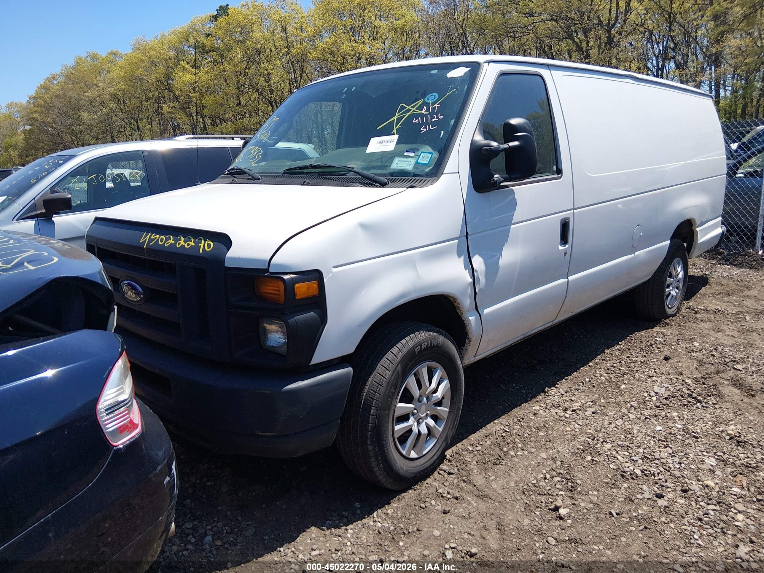 2013 Ford E-250 Commercial White vin: 1FTNS2EW4DDB29107