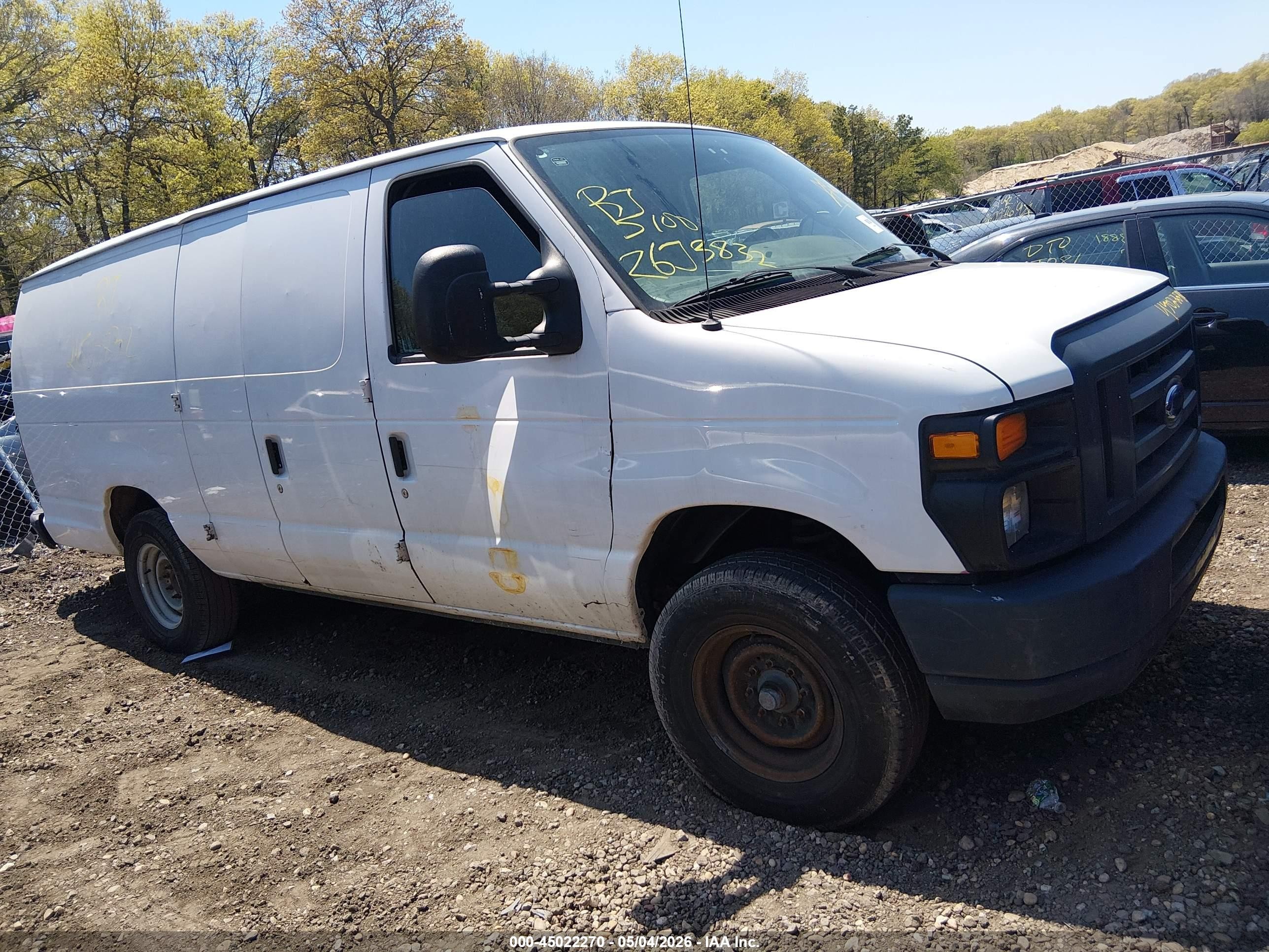 2013 Ford E-250 Commercial White vin: 1FTNS2EW4DDB29107
