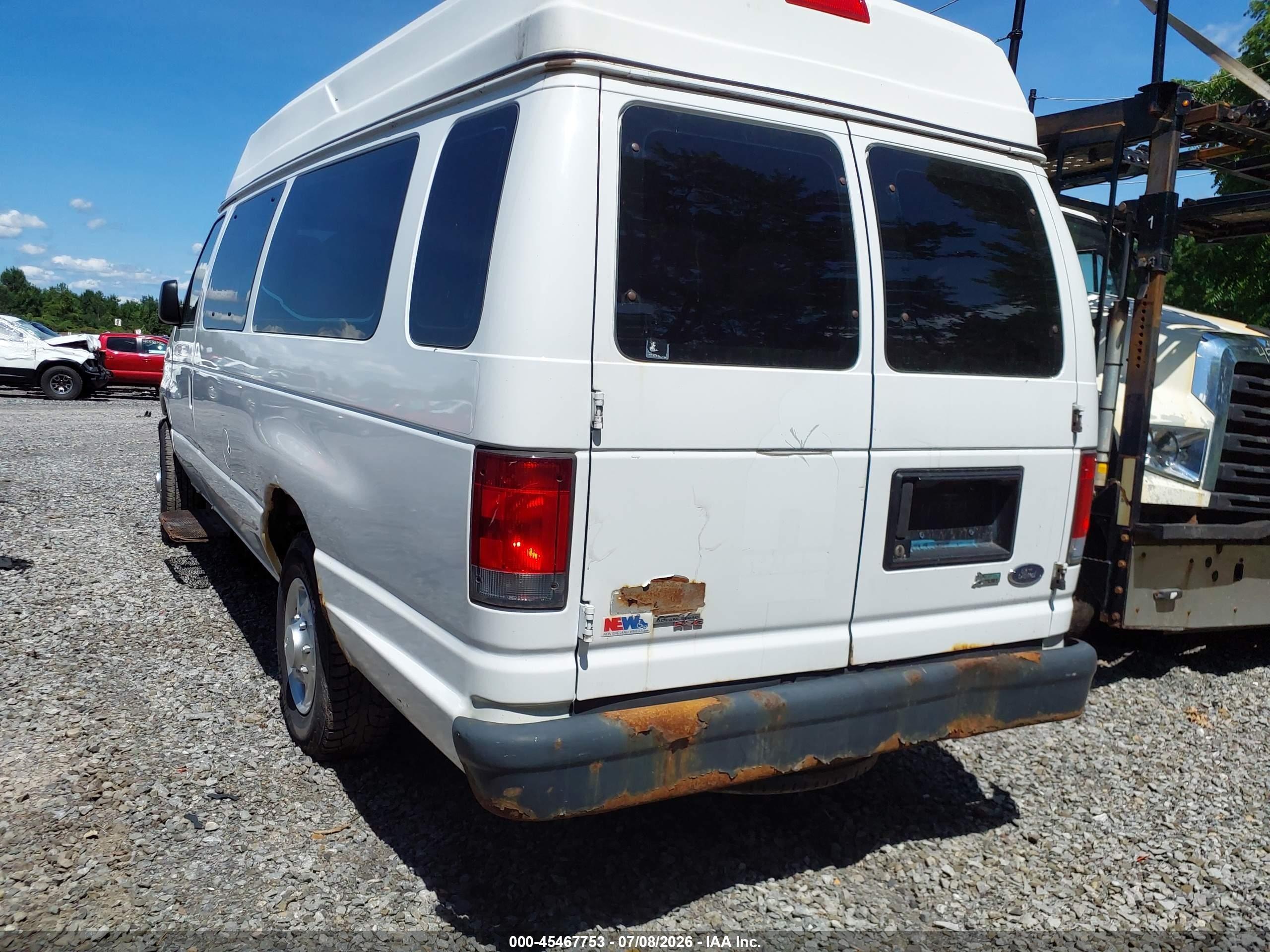 2012 Ford E-250 Commercial/recreational White vin: 1FTNS2EW6CDA47331