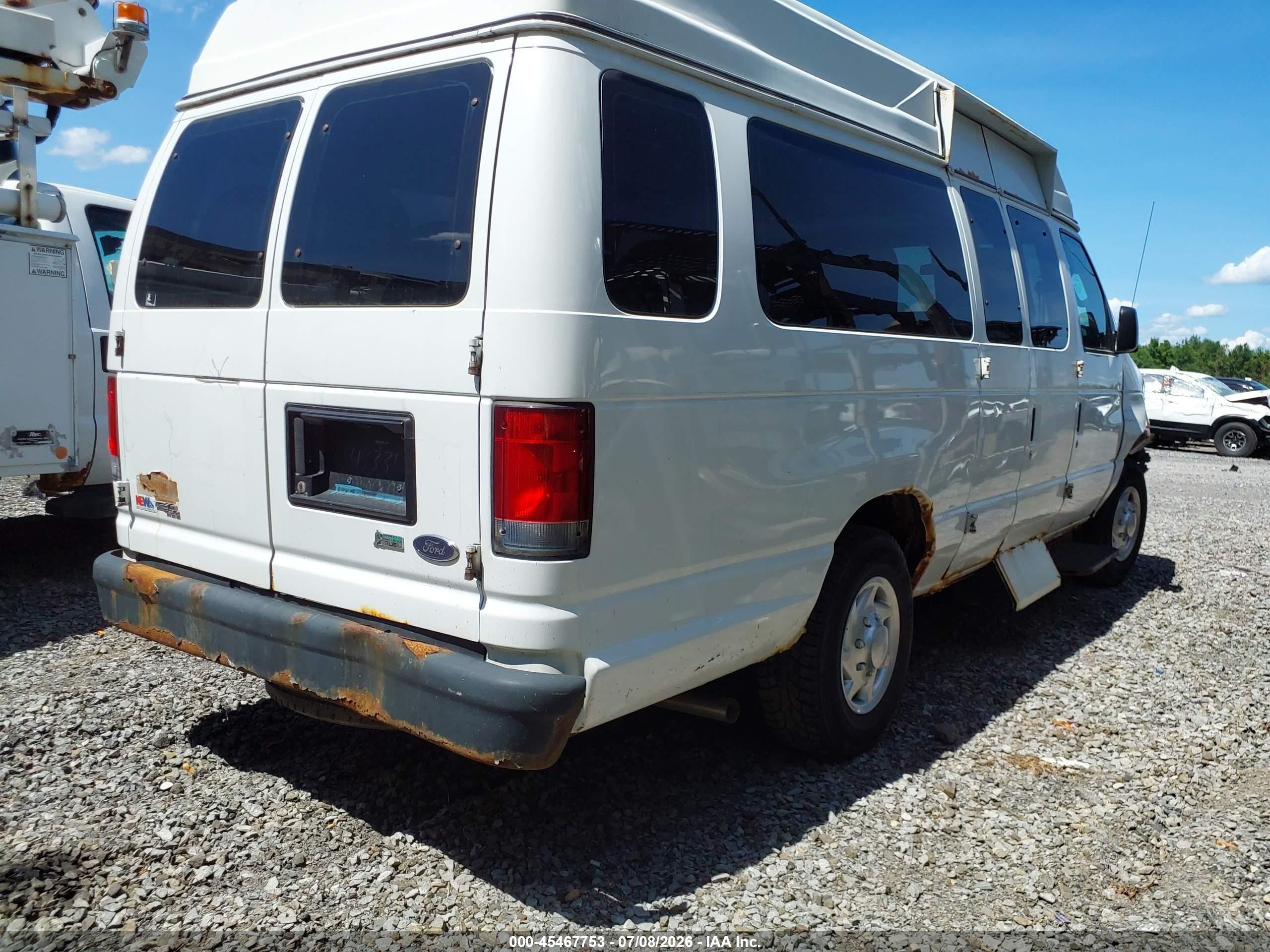 2012 Ford E-250 Commercial/recreational White vin: 1FTNS2EW6CDA47331