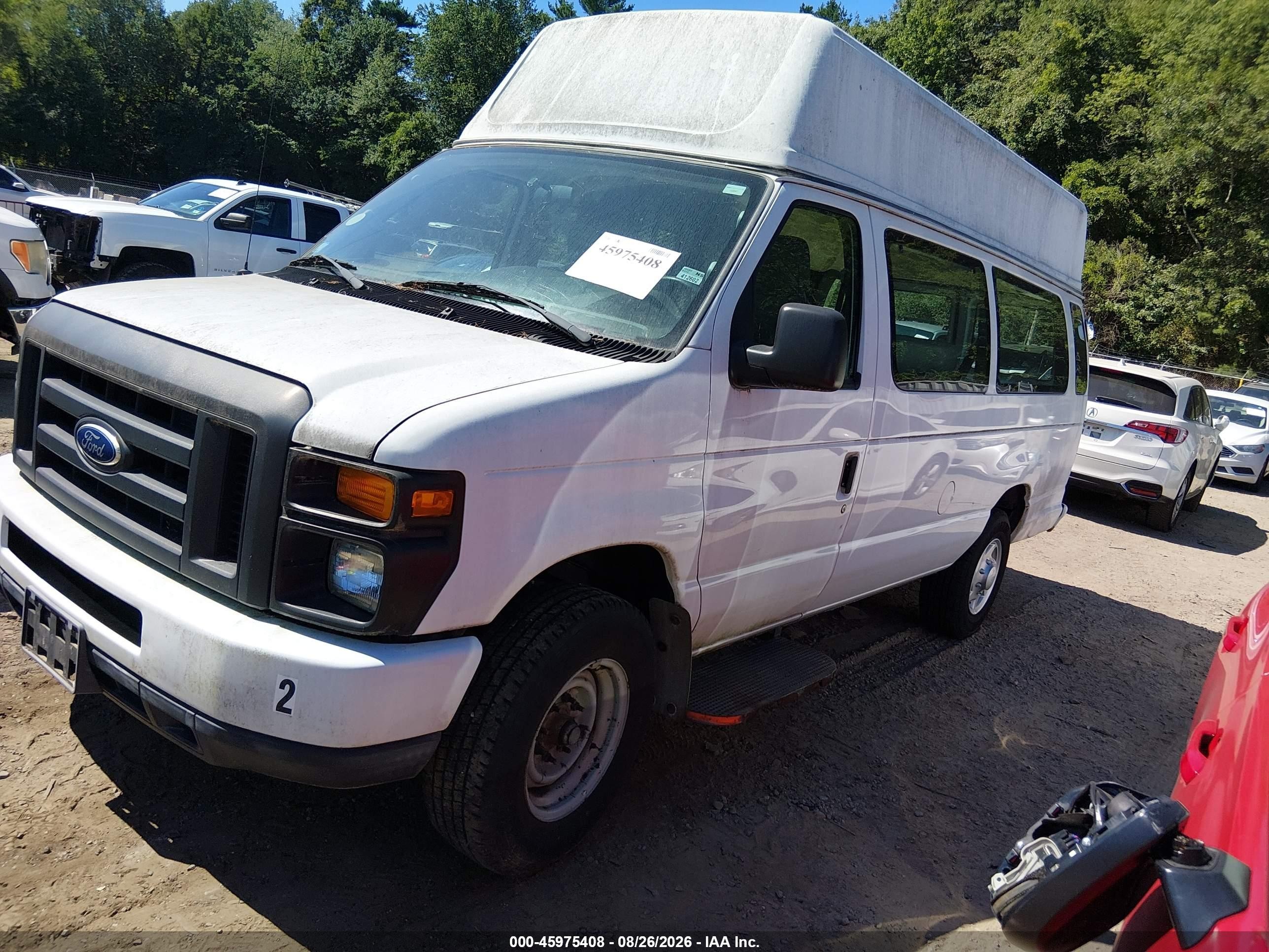 2014 Ford E-250 Commercial White vin: 1FTNS2EW8EDB19407