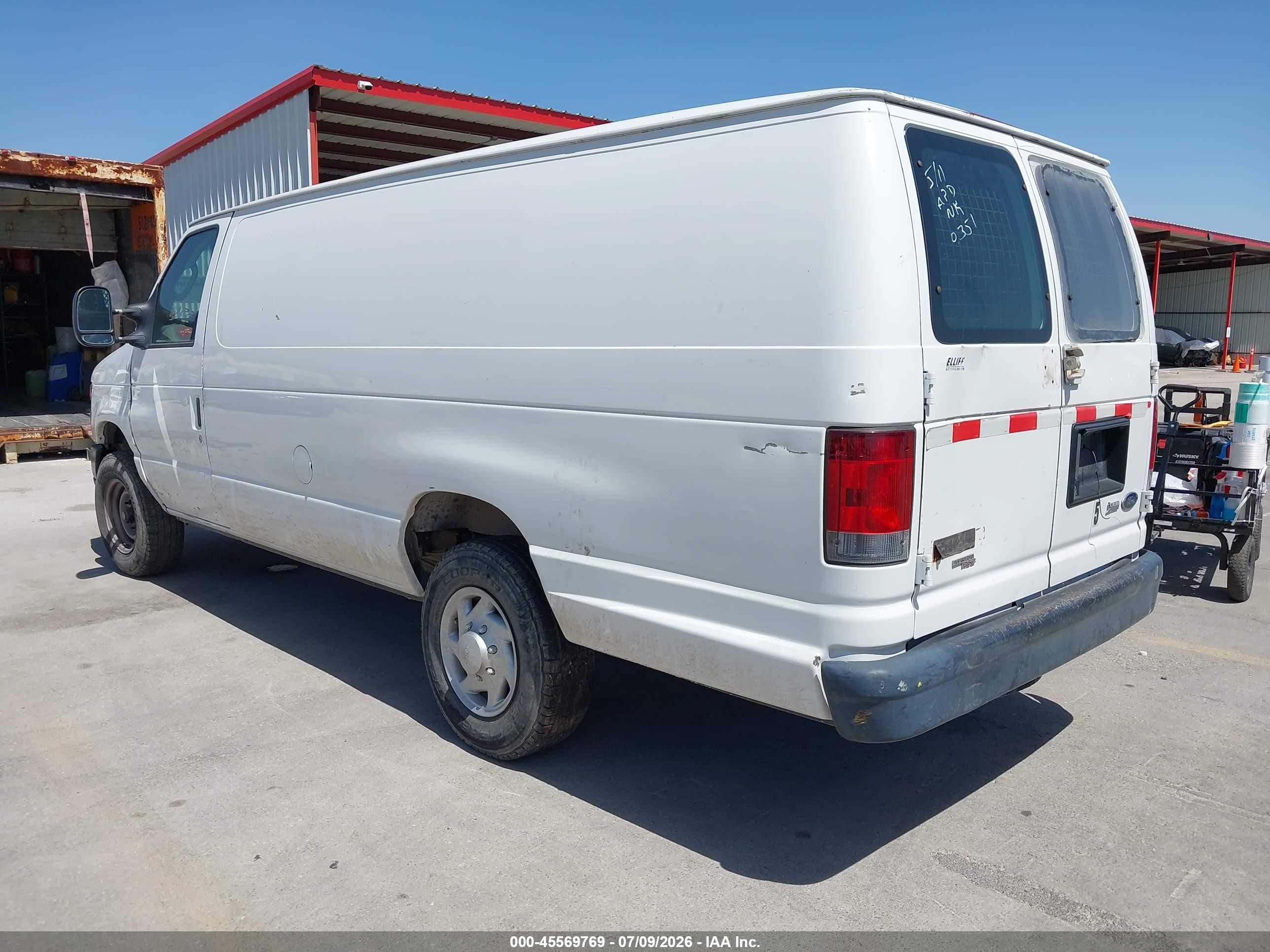 2011 Ford E-250 Commercial White vin: 1FTNS2EW9BDA90351