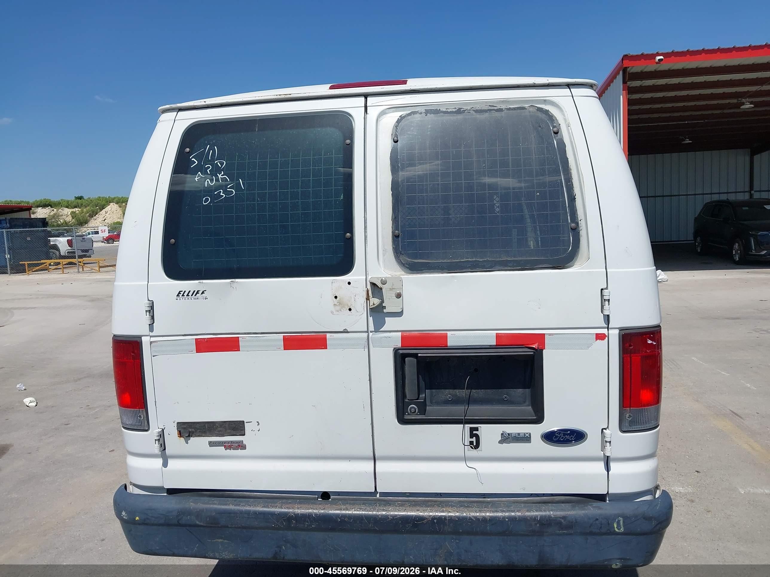 2011 Ford E-250 Commercial White vin: 1FTNS2EW9BDA90351