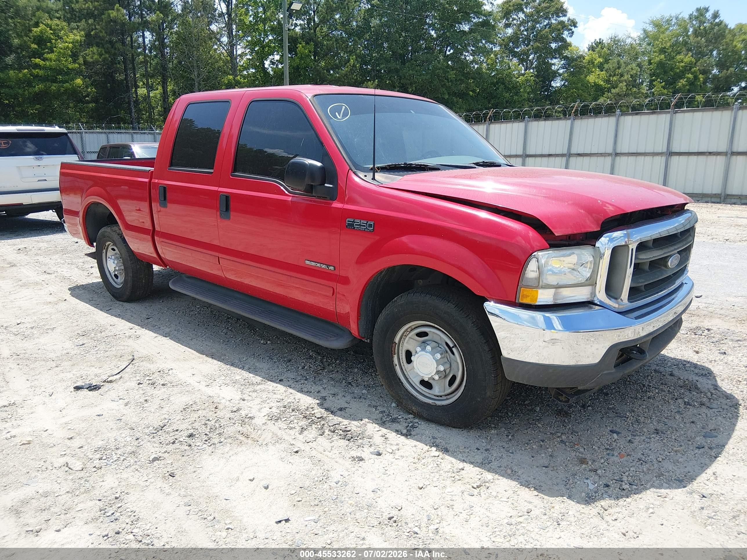 2002 Ford F-250 Lariat/xl/xlt Красный vin: 1FTNW20F12EB26457