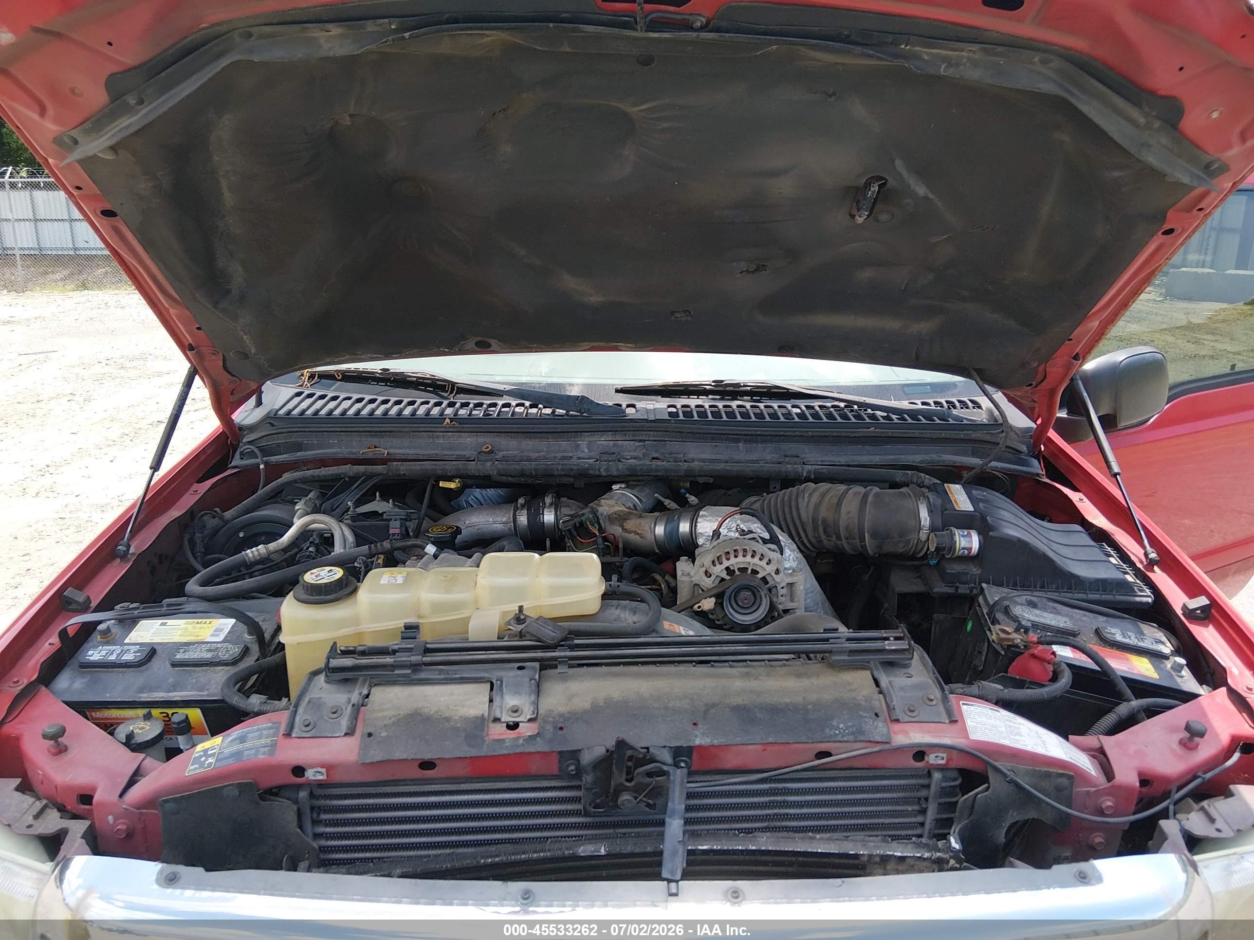 2002 Ford F-250 Lariat/xl/xlt Red vin: 1FTNW20F12EB26457