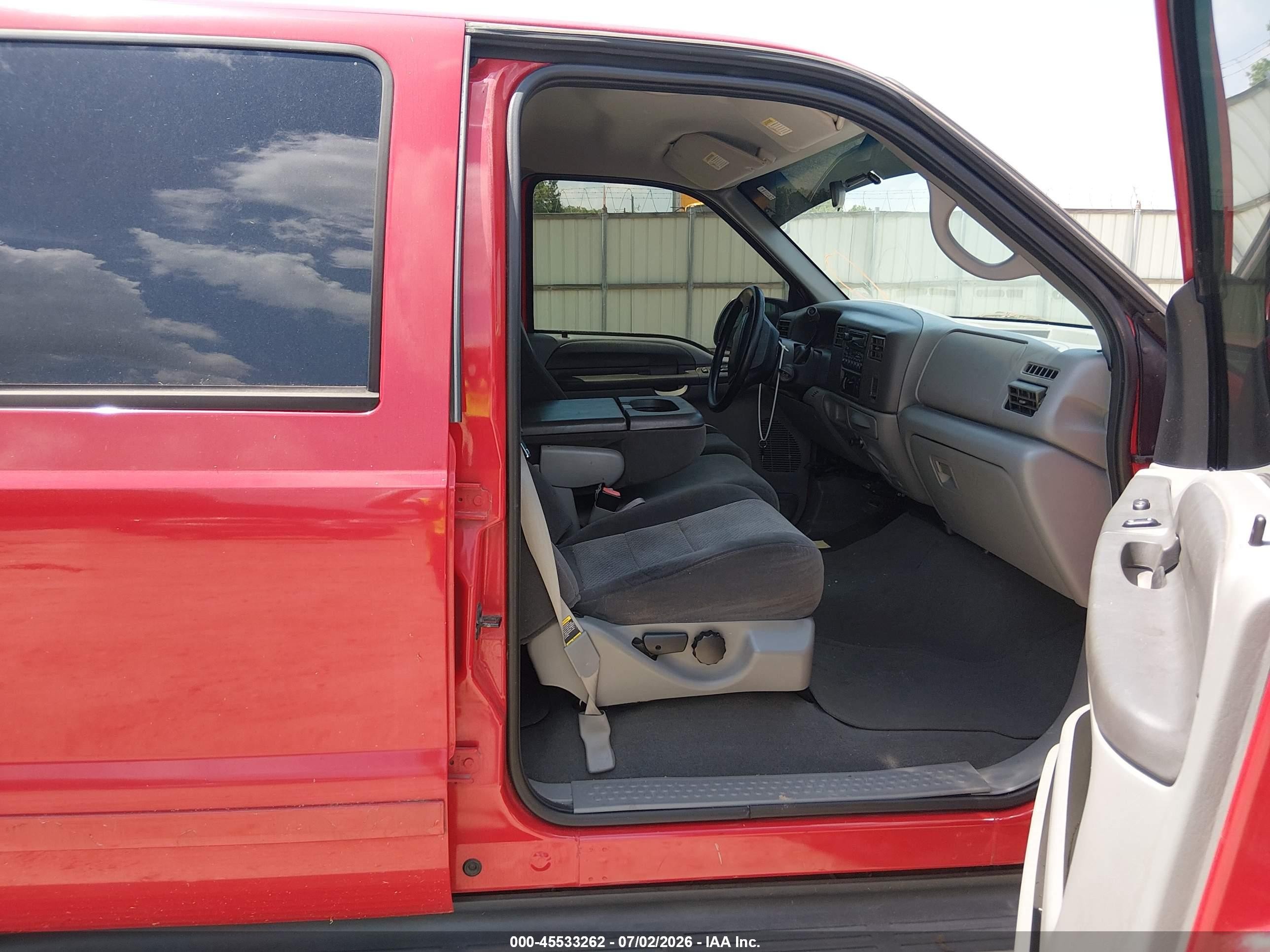 2002 Ford F-250 Lariat/xl/xlt Red vin: 1FTNW20F12EB26457