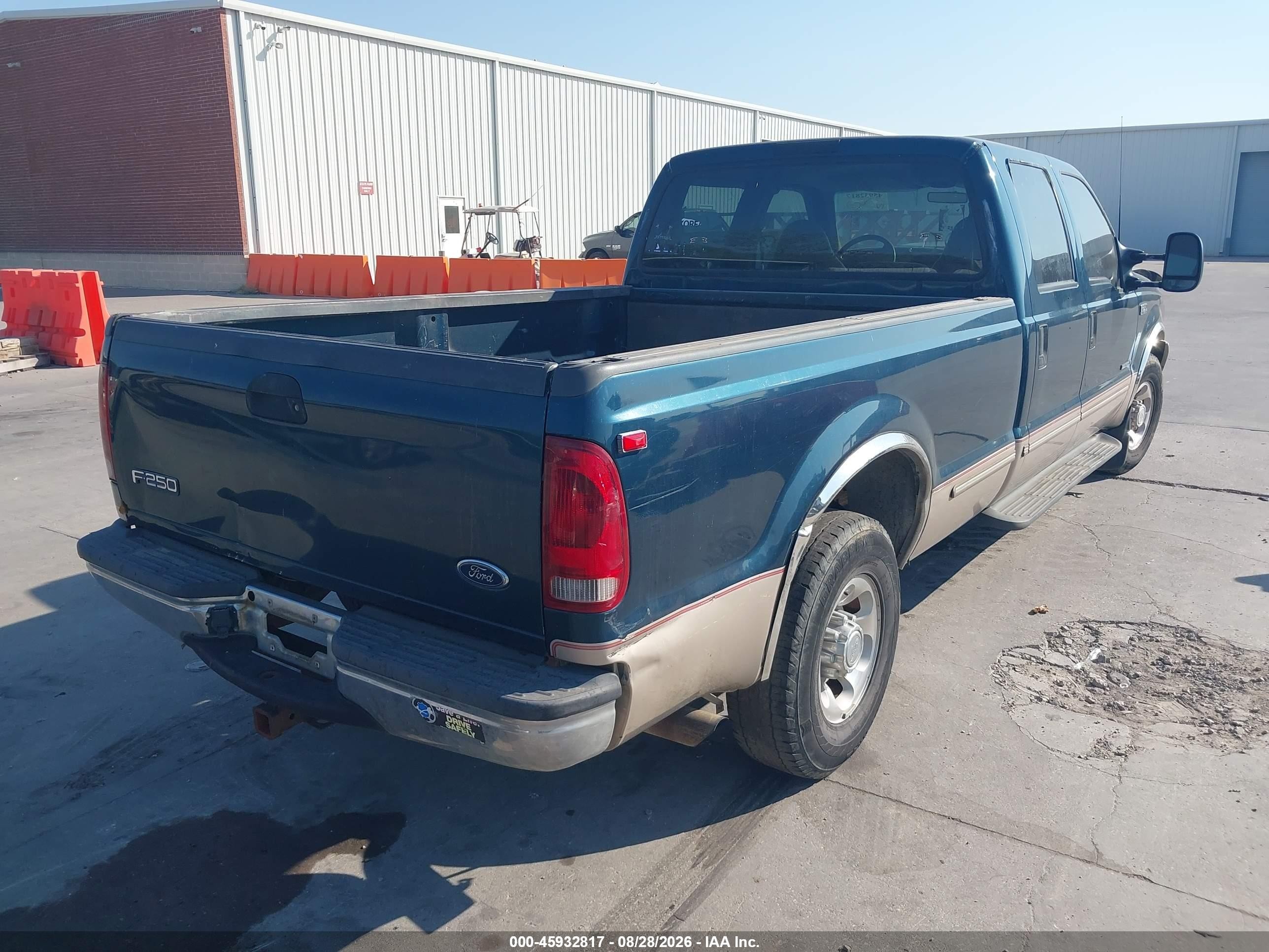 1999 Ford F-250 Lariat/xl/xlt Teal vin: 1FTNW20F2XEB70927