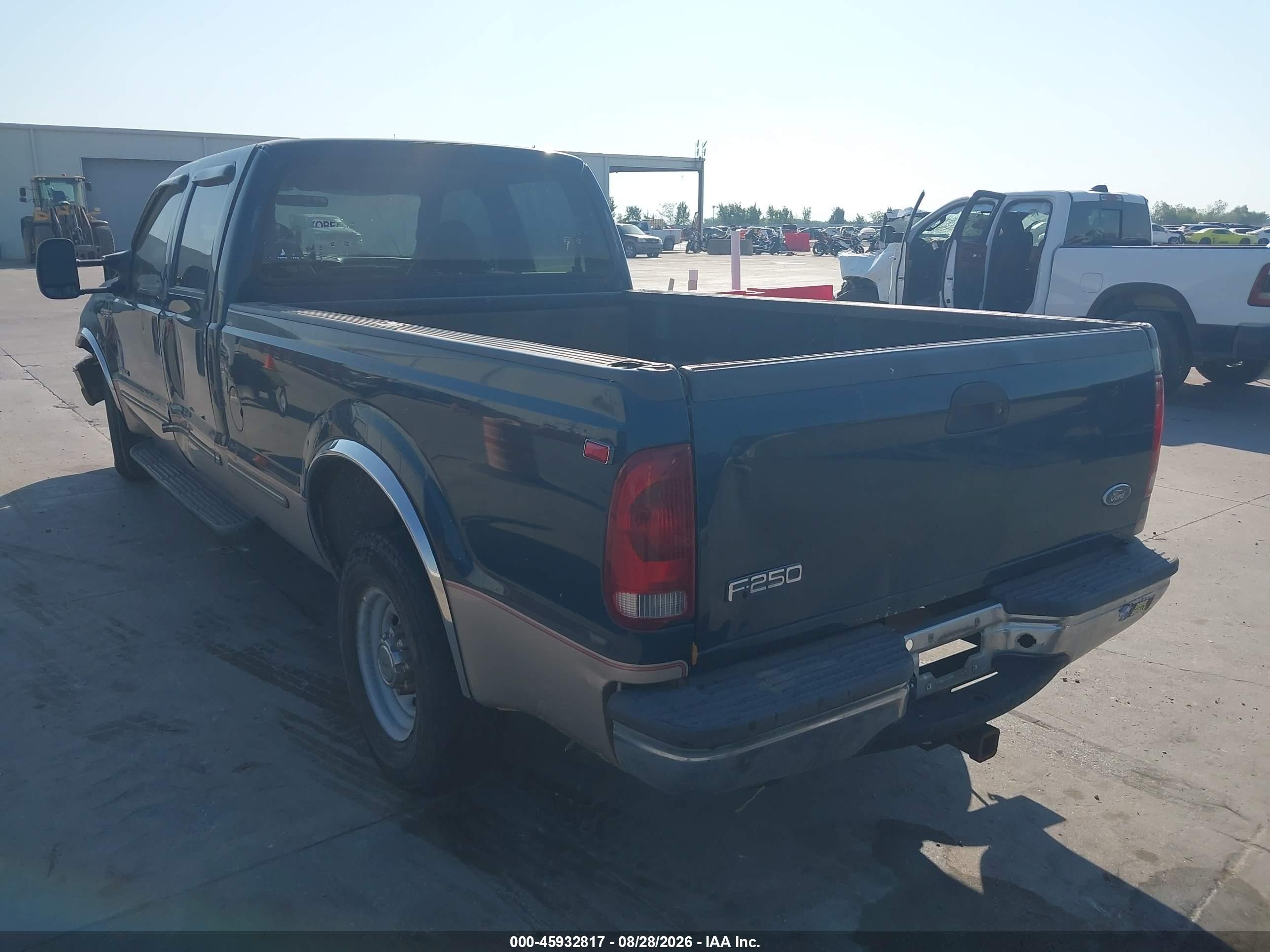 1999 Ford F-250 Lariat/xl/xlt Teal vin: 1FTNW20F2XEB70927