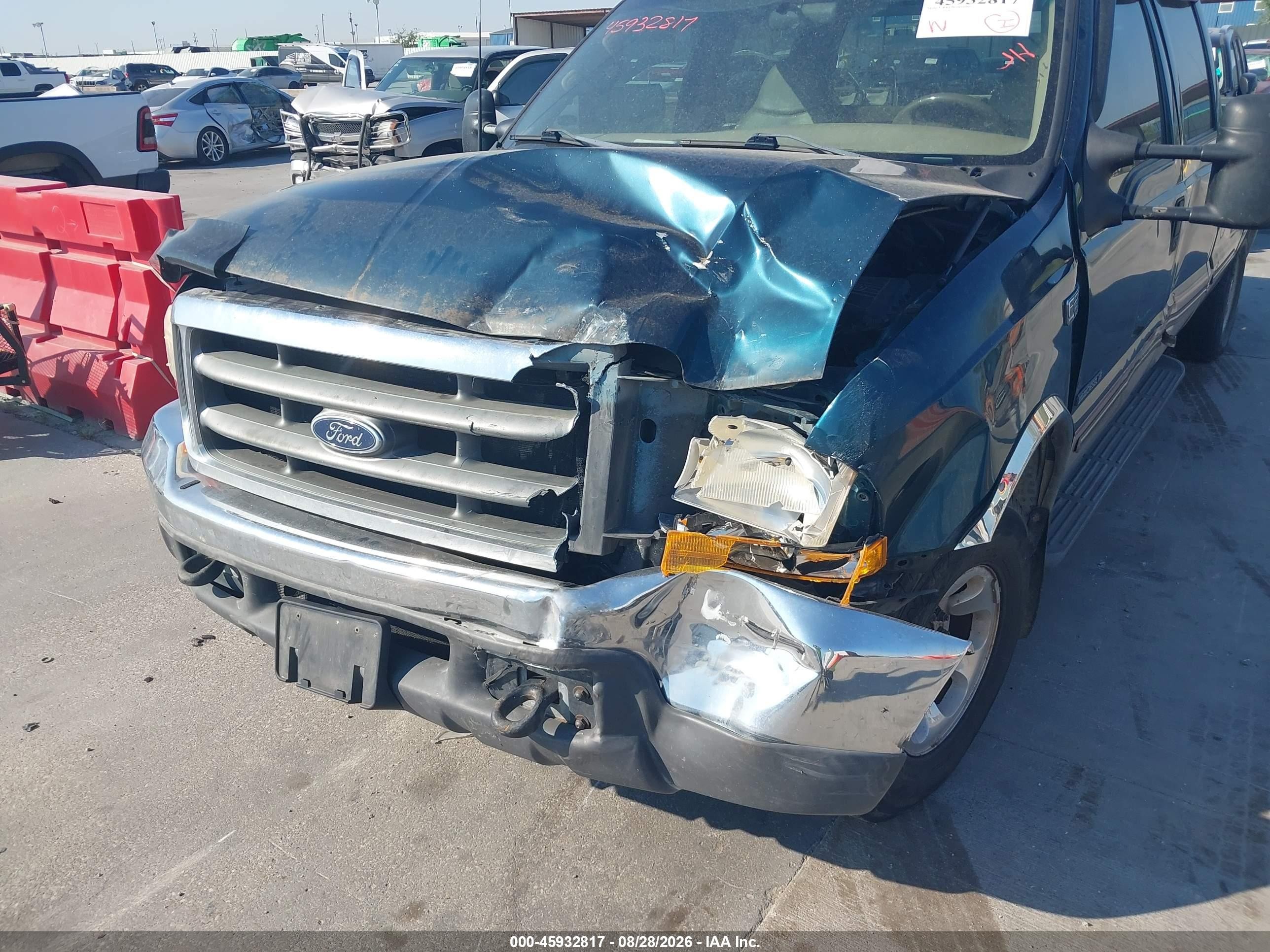 1999 Ford F-250 Lariat/xl/xlt Teal vin: 1FTNW20F2XEB70927