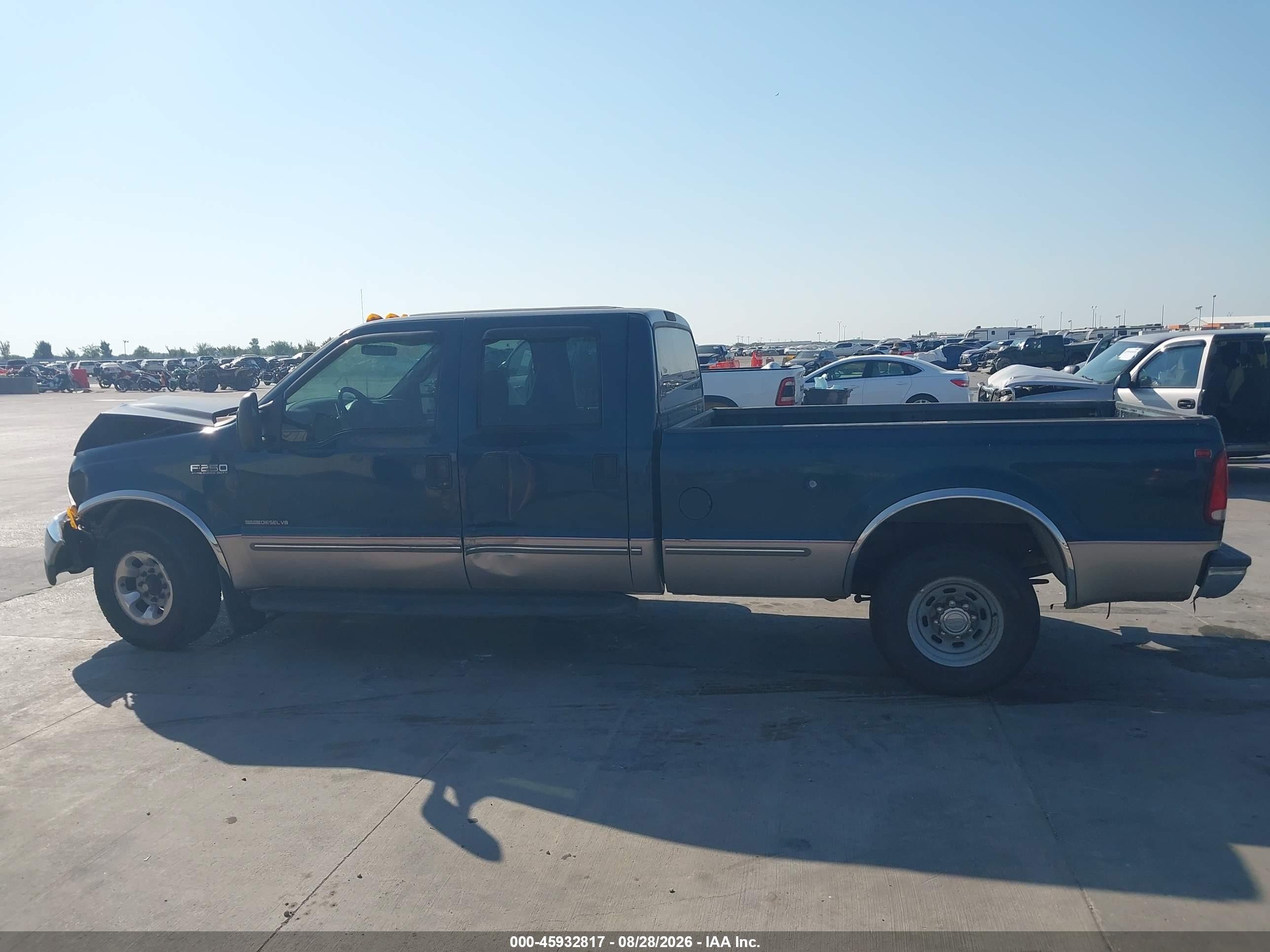 1999 Ford F-250 Lariat/xl/xlt Teal vin: 1FTNW20F2XEB70927