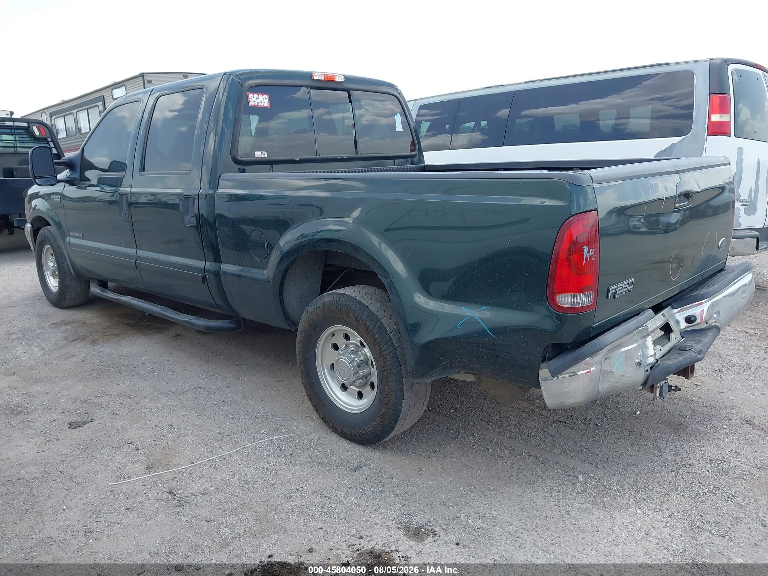 2001 Ford F-250 Lariat/xl/xlt Green vin: 1FTNW20F31ED56354