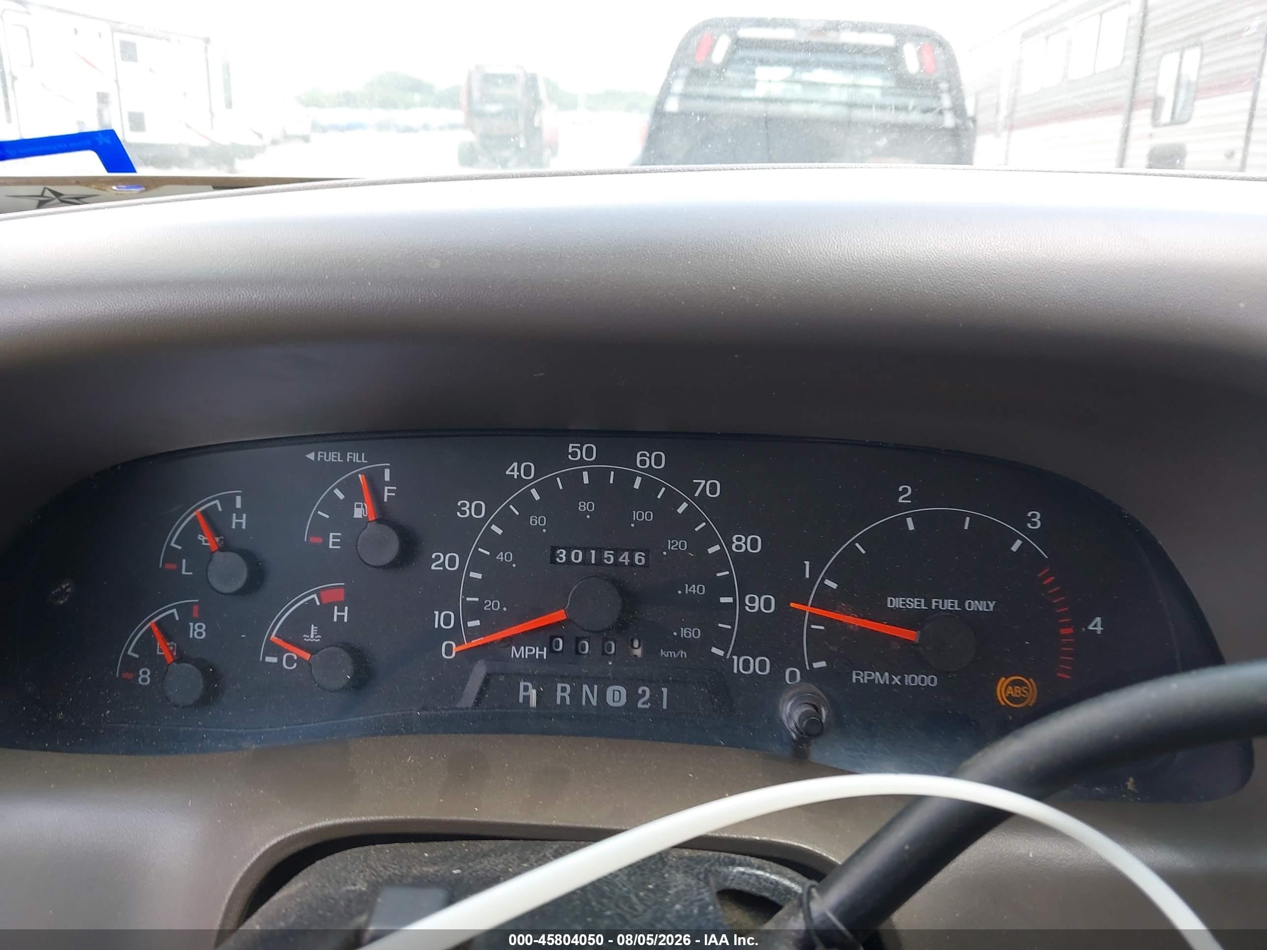 2001 Ford F-250 Lariat/xl/xlt Green vin: 1FTNW20F31ED56354