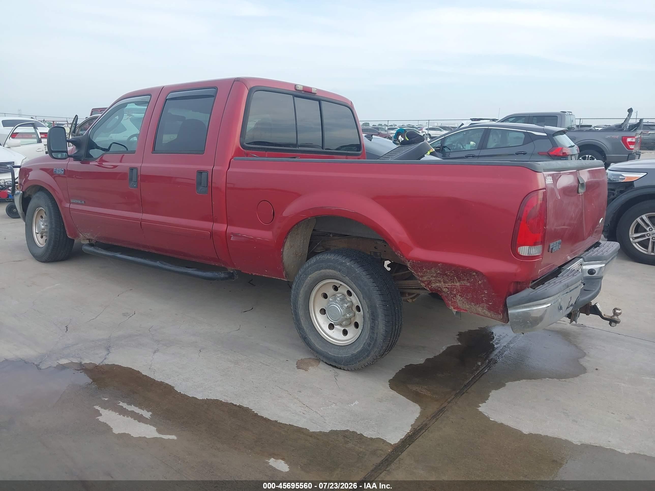 2003 Ford F-250 King Ranch/lariat/xl/xlt Красный vin: 1FTNW20F33EA08248