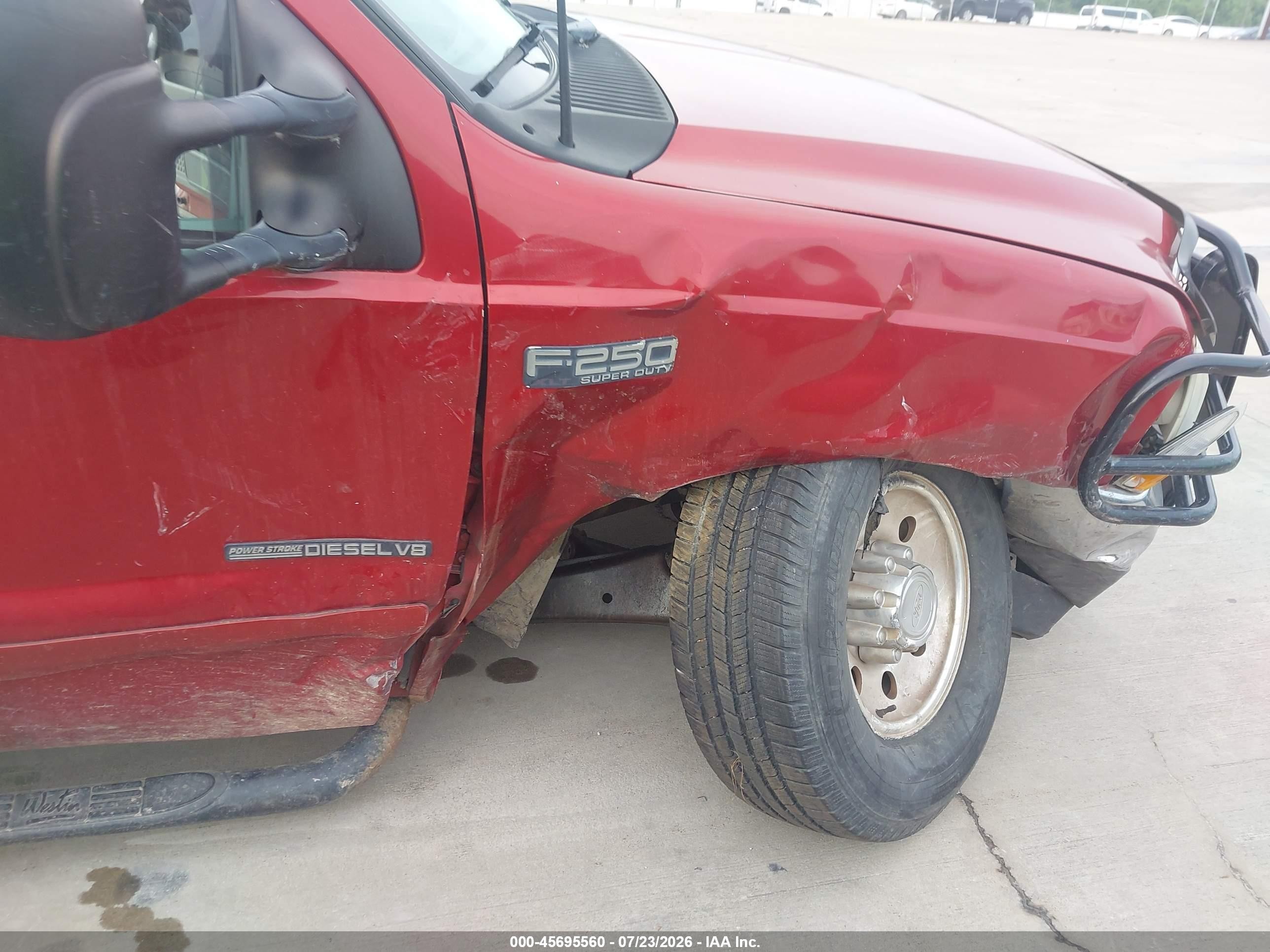 2003 Ford F-250 King Ranch/lariat/xl/xlt Красный vin: 1FTNW20F33EA08248