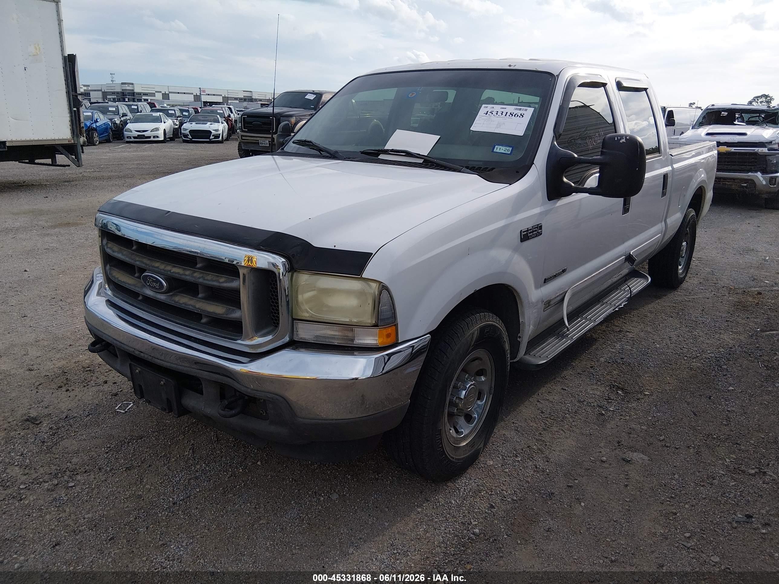 2002 Ford F-250 Lariat/xl/xlt White vin: 1FTNW20F82EB06724