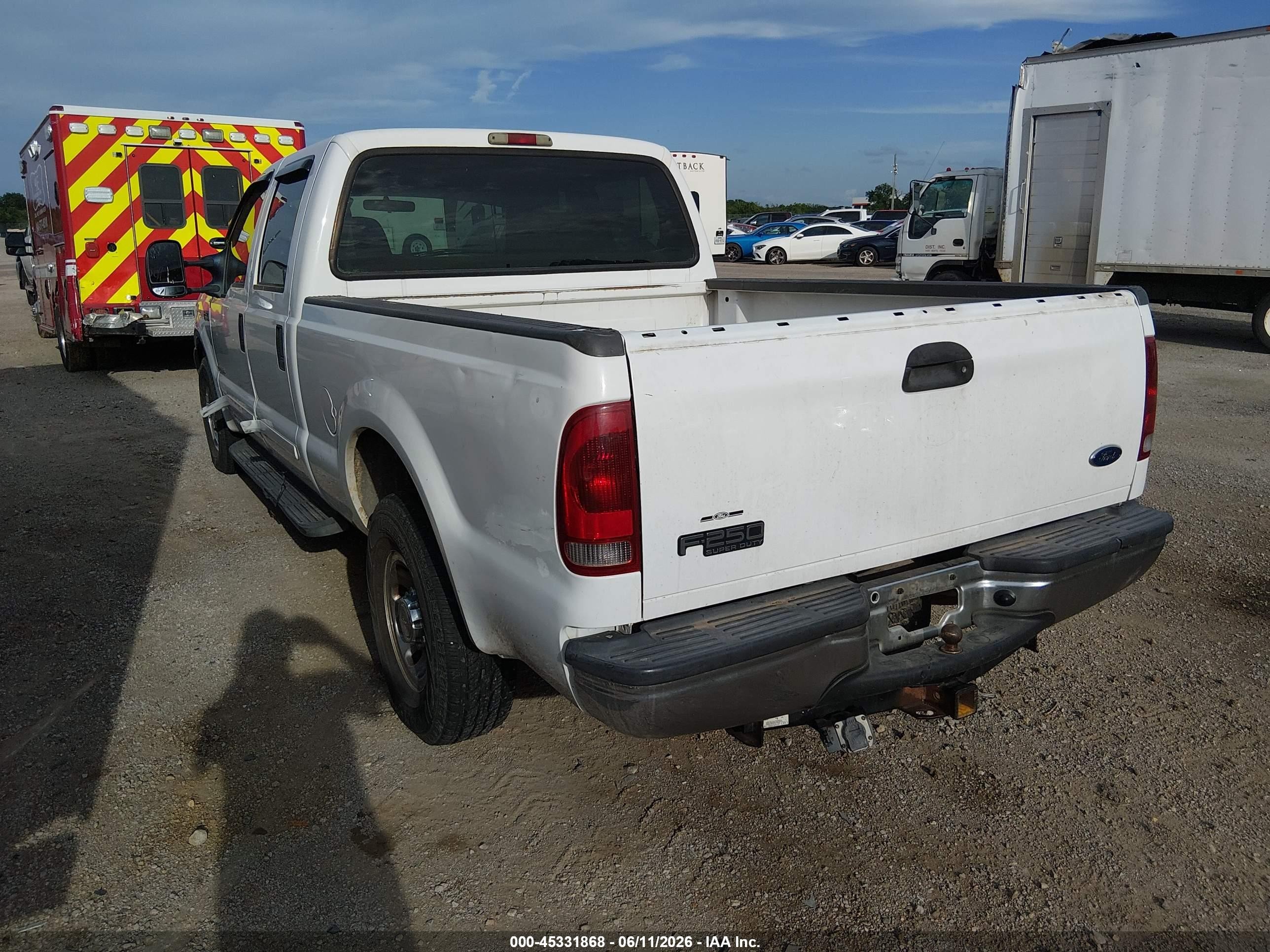 2002 Ford F-250 Lariat/xl/xlt White vin: 1FTNW20F82EB06724