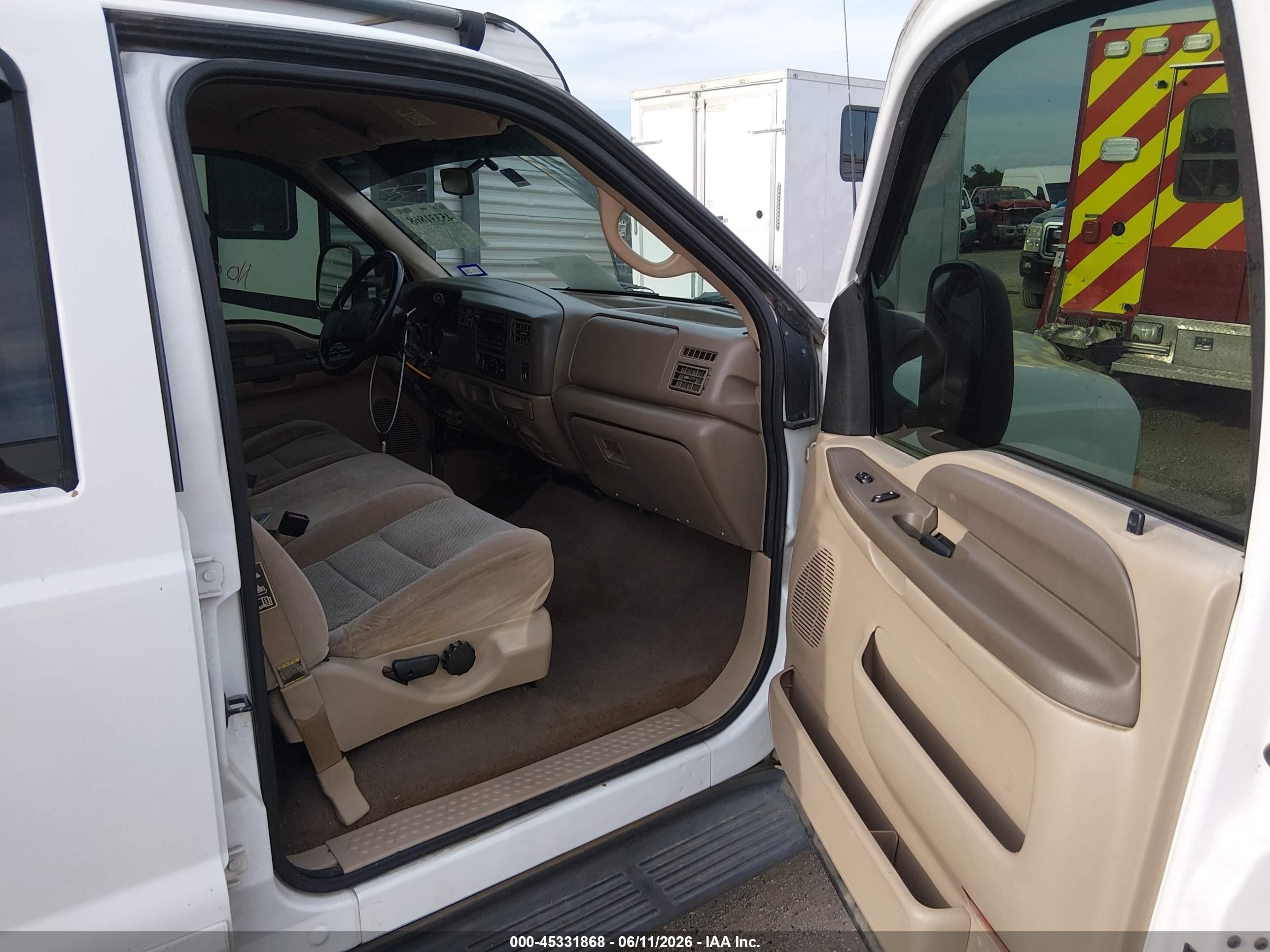 2002 Ford F-250 Lariat/xl/xlt White vin: 1FTNW20F82EB06724