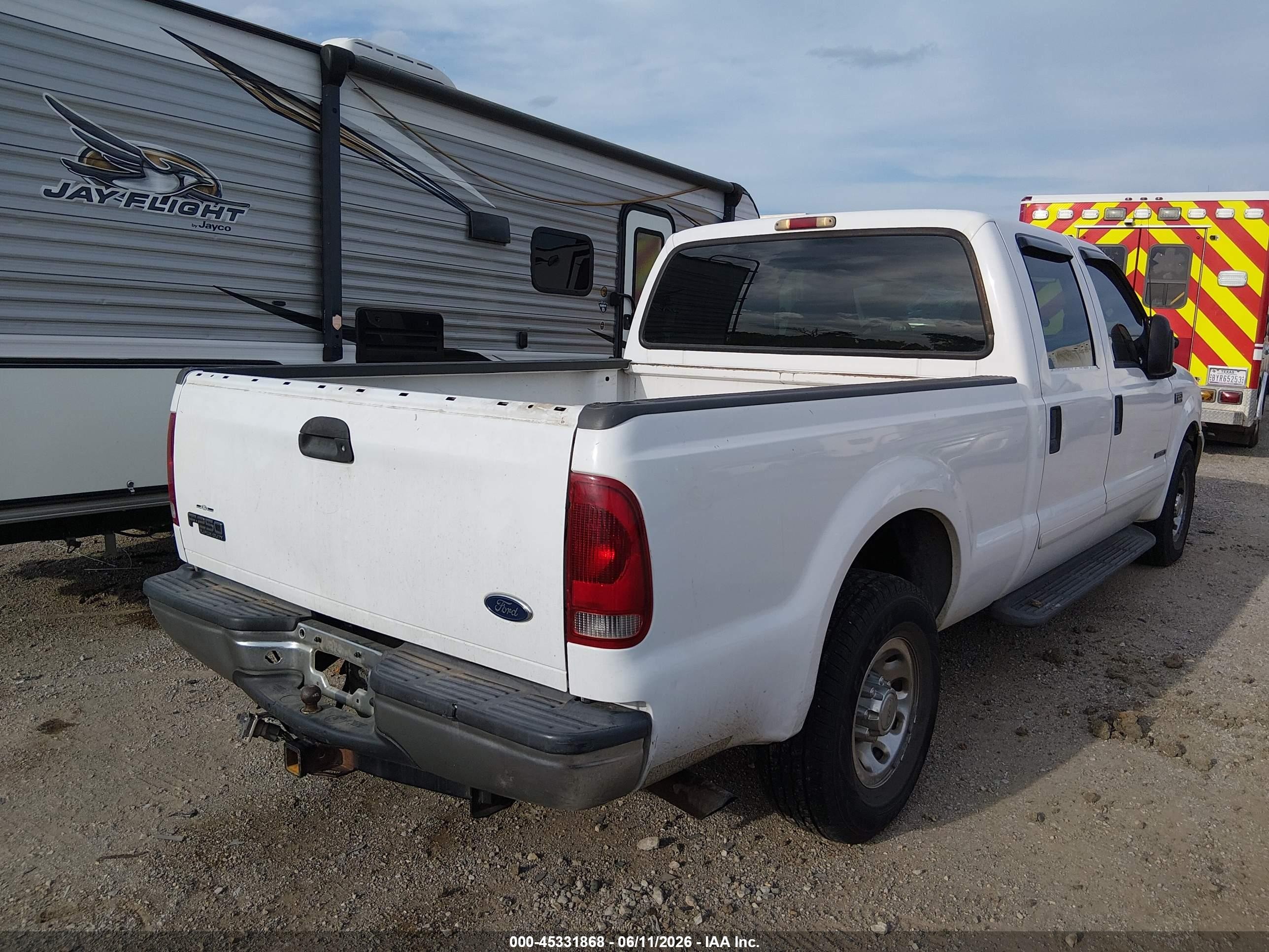 2002 Ford F-250 Lariat/xl/xlt White vin: 1FTNW20F82EB06724