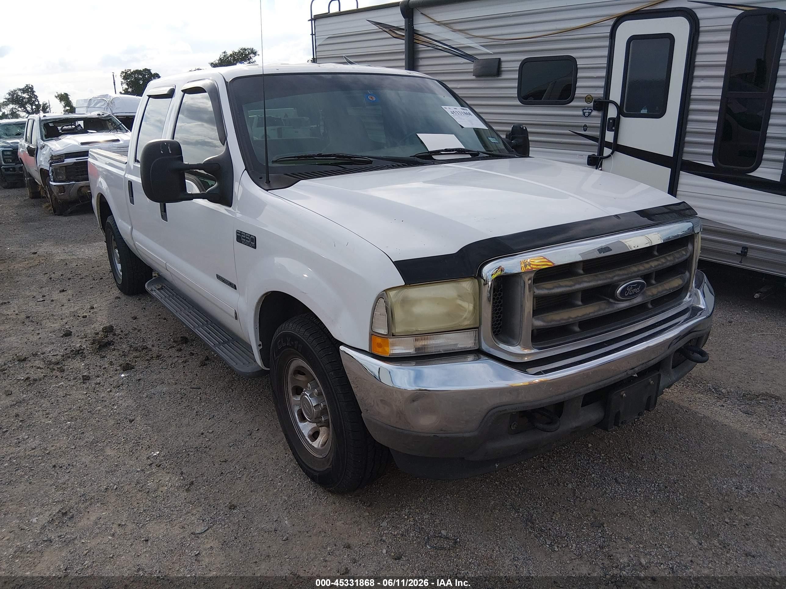 2002 Ford F-250 Lariat/xl/xlt White vin: 1FTNW20F82EB06724