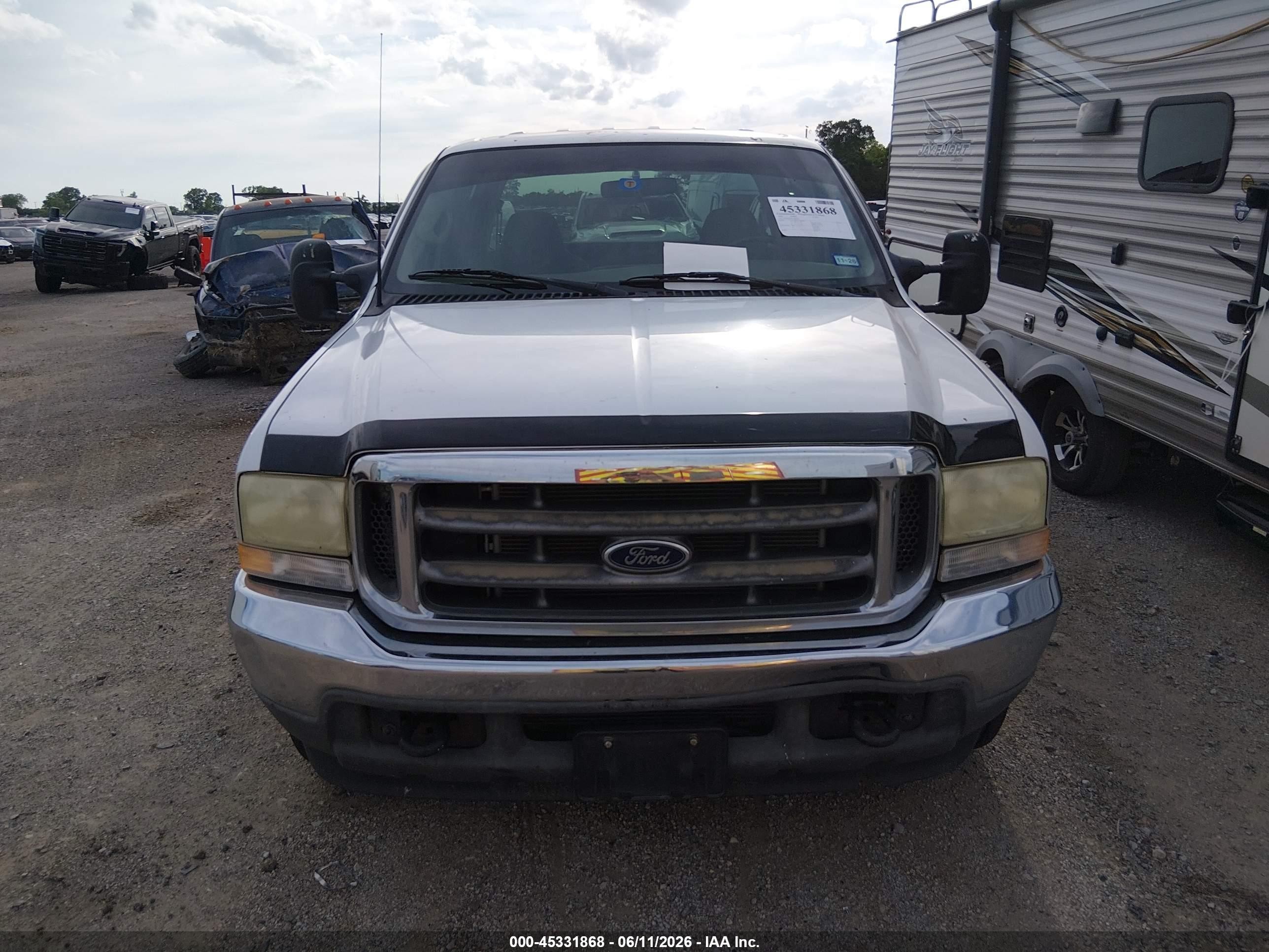 2002 Ford F-250 Lariat/xl/xlt White vin: 1FTNW20F82EB06724