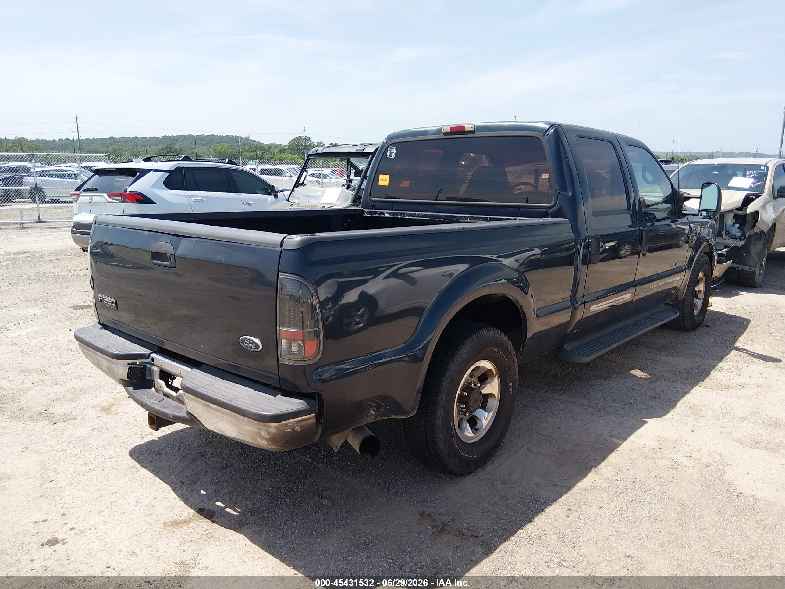 1999 Ford F-250 Lariat/xl/xlt Blue vin: 1FTNW20F8XEE99213