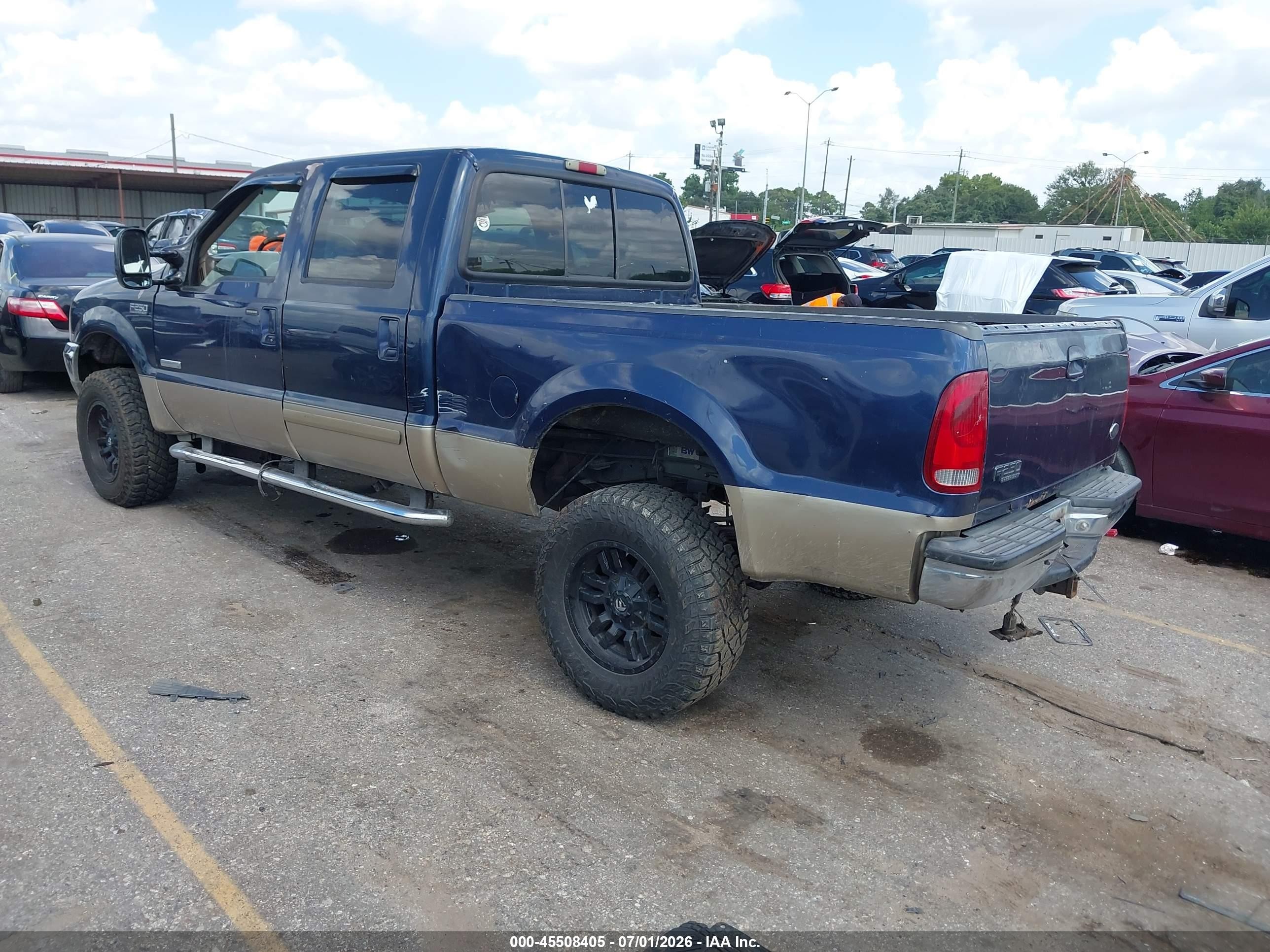 2001 Ford F-250 Lariat/xl/xlt Dark Blue vin: 1FTNW20F91EC50278