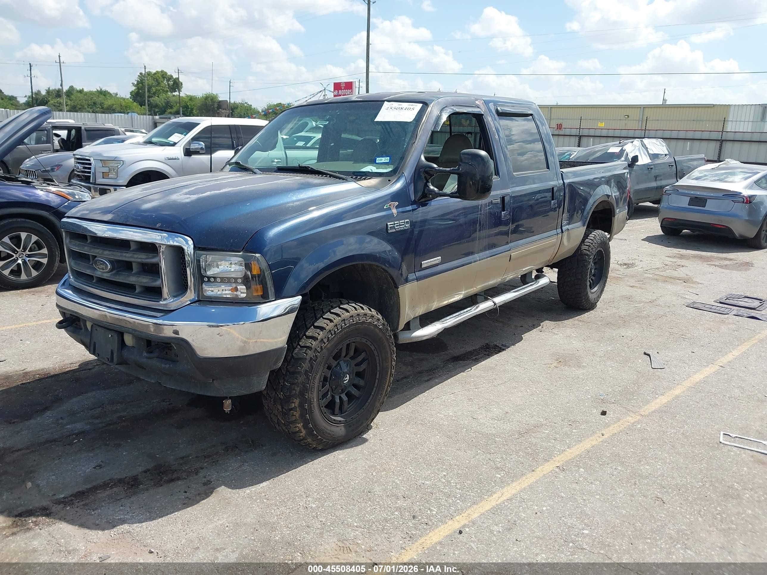 2001 Ford F-250 Lariat/xl/xlt Dark Blue vin: 1FTNW20F91EC50278