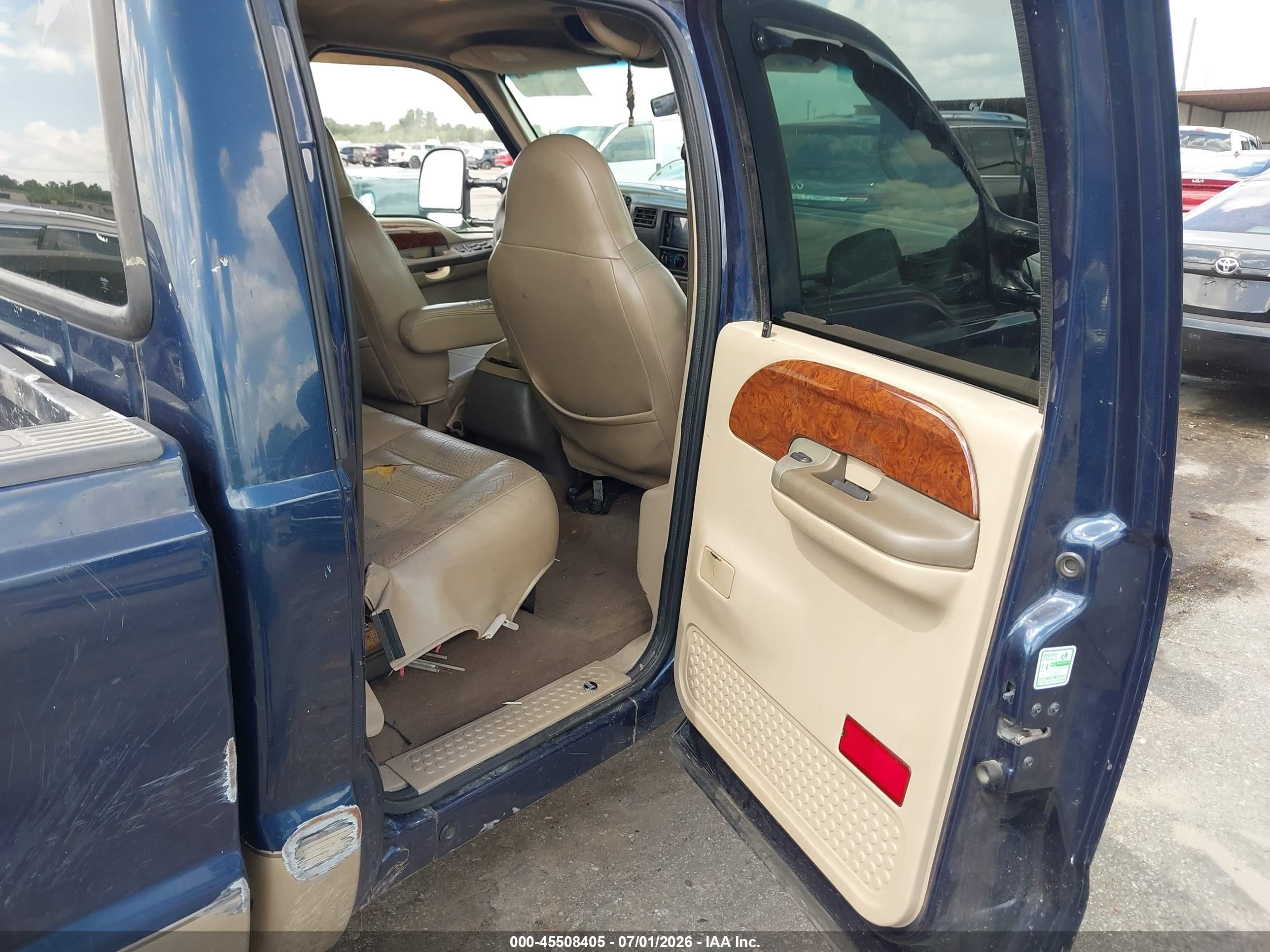2001 Ford F-250 Lariat/xl/xlt Dark Blue vin: 1FTNW20F91EC50278