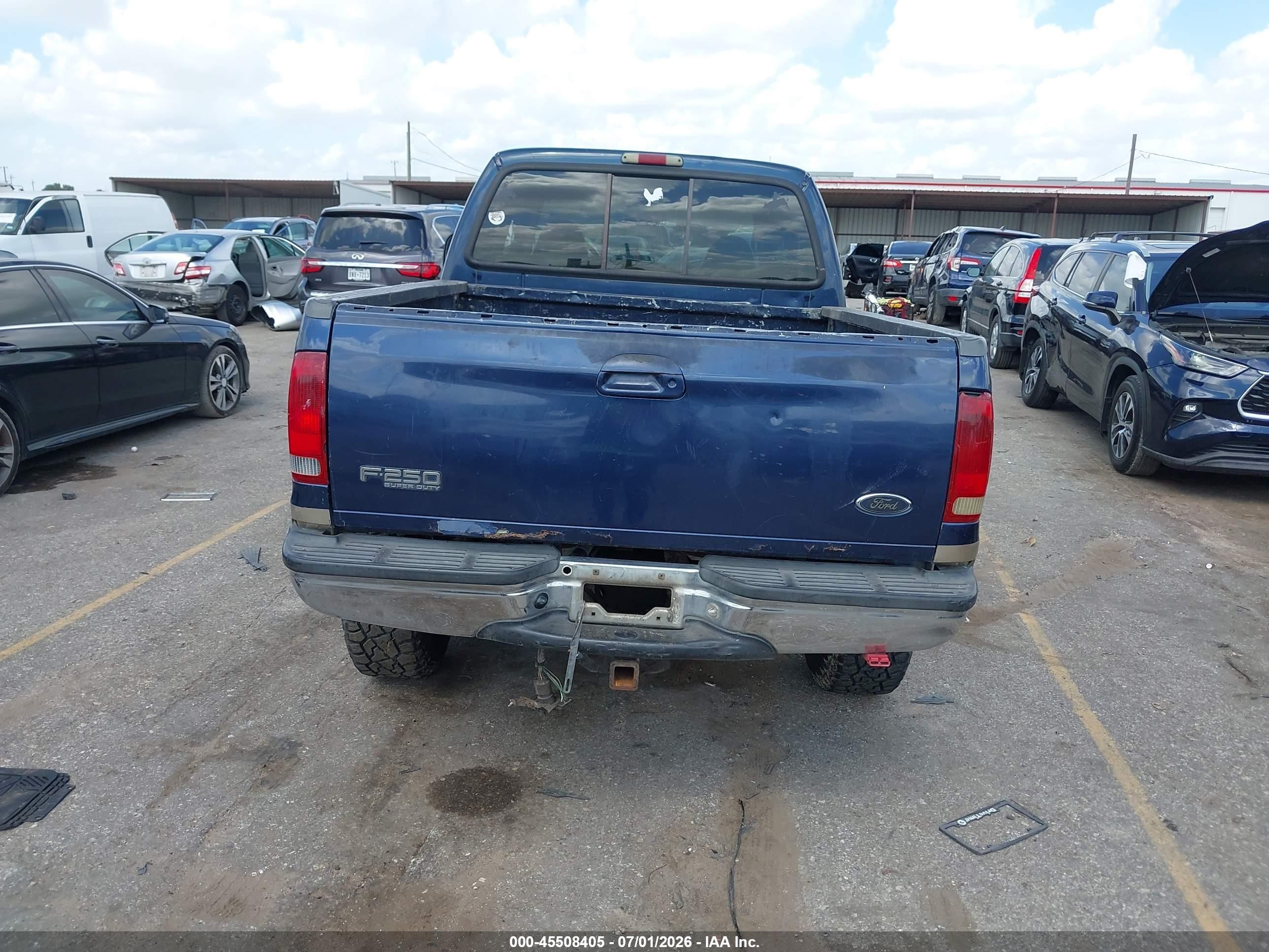 2001 Ford F-250 Lariat/xl/xlt Dark Blue vin: 1FTNW20F91EC50278