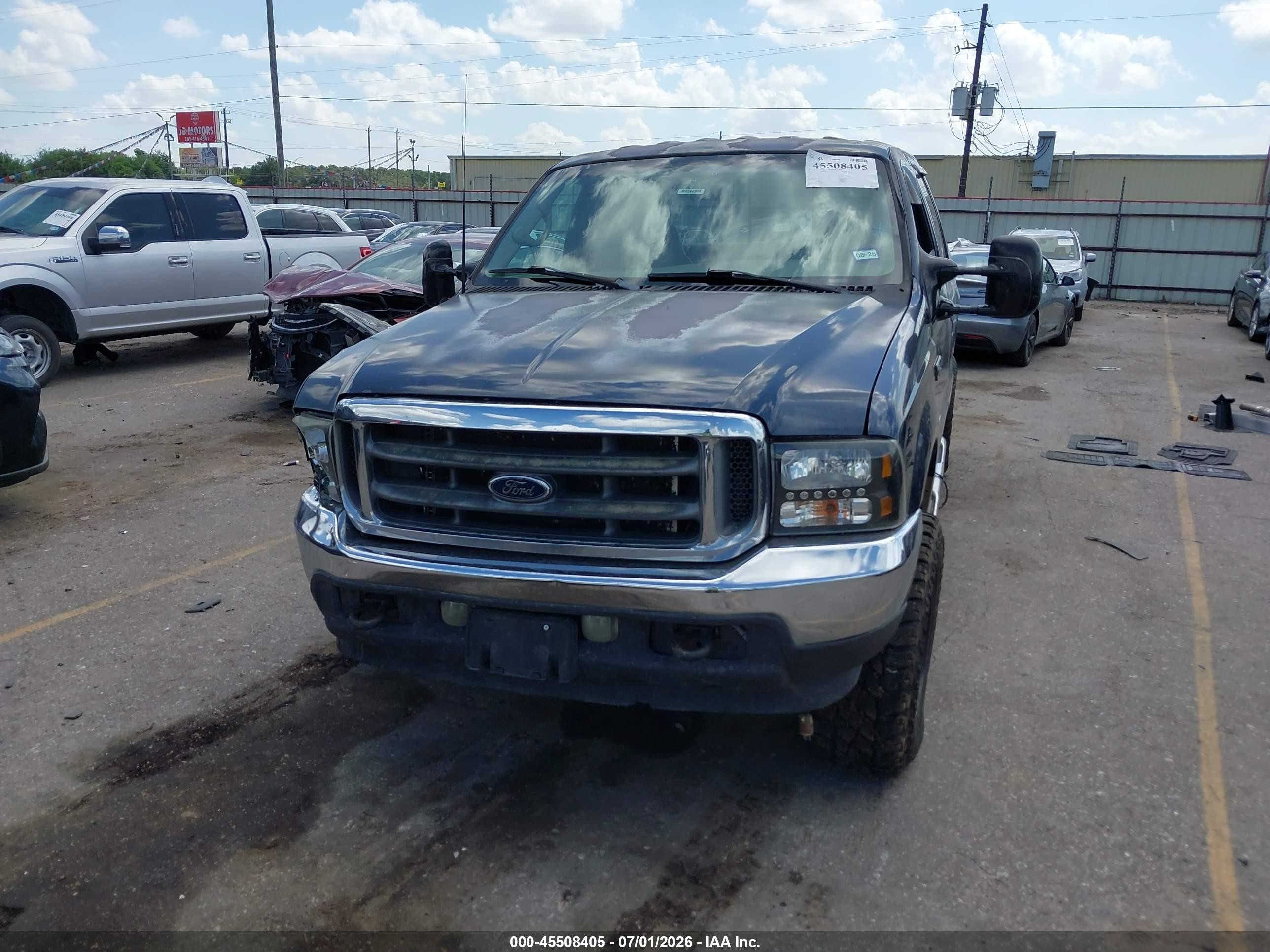 2001 Ford F-250 Lariat/xl/xlt Dark Blue vin: 1FTNW20F91EC50278
